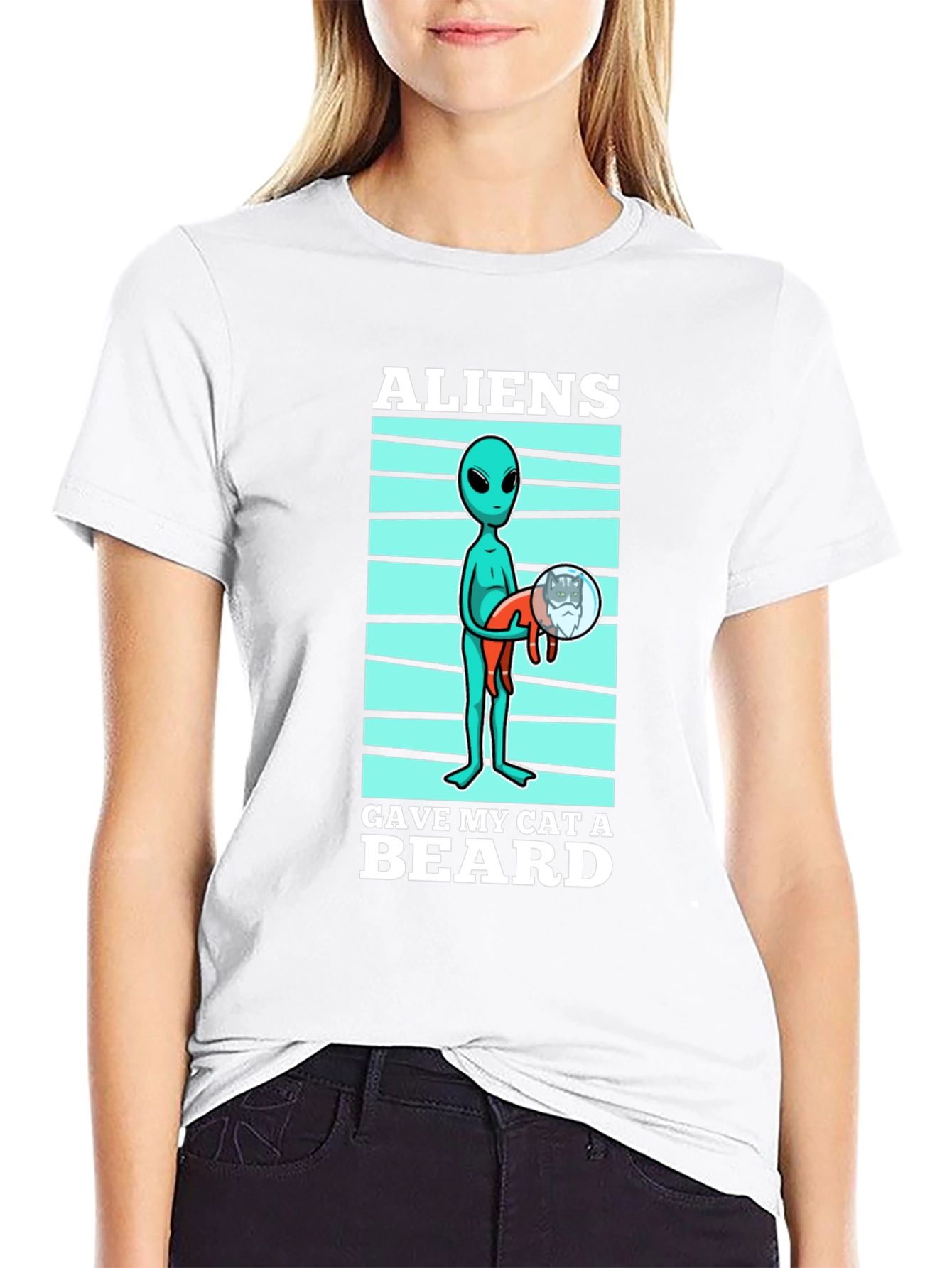 Aliens Gave My Cat a Beard T-Shirt