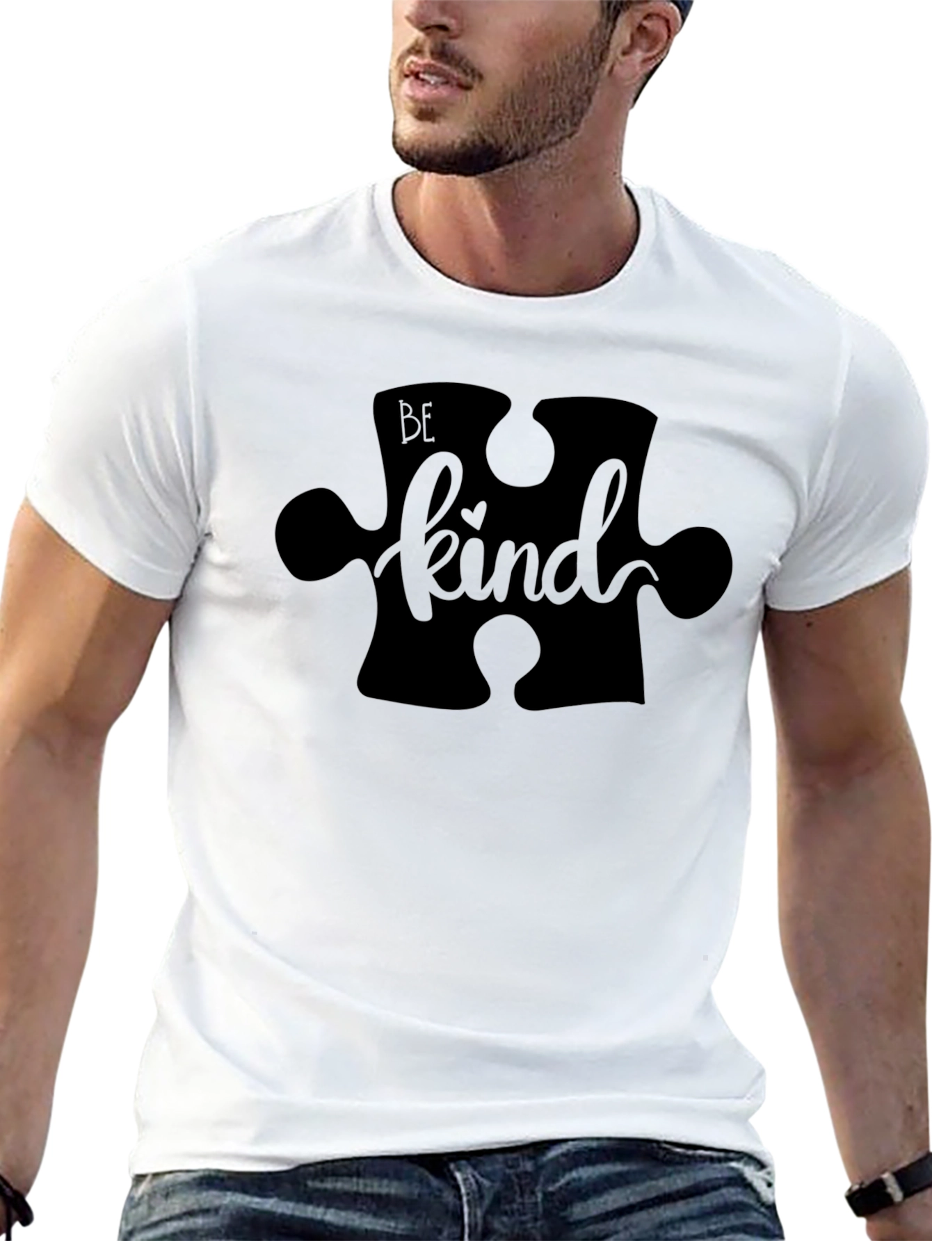 Be Kind Autism Awareness Puzzle Piece Tee