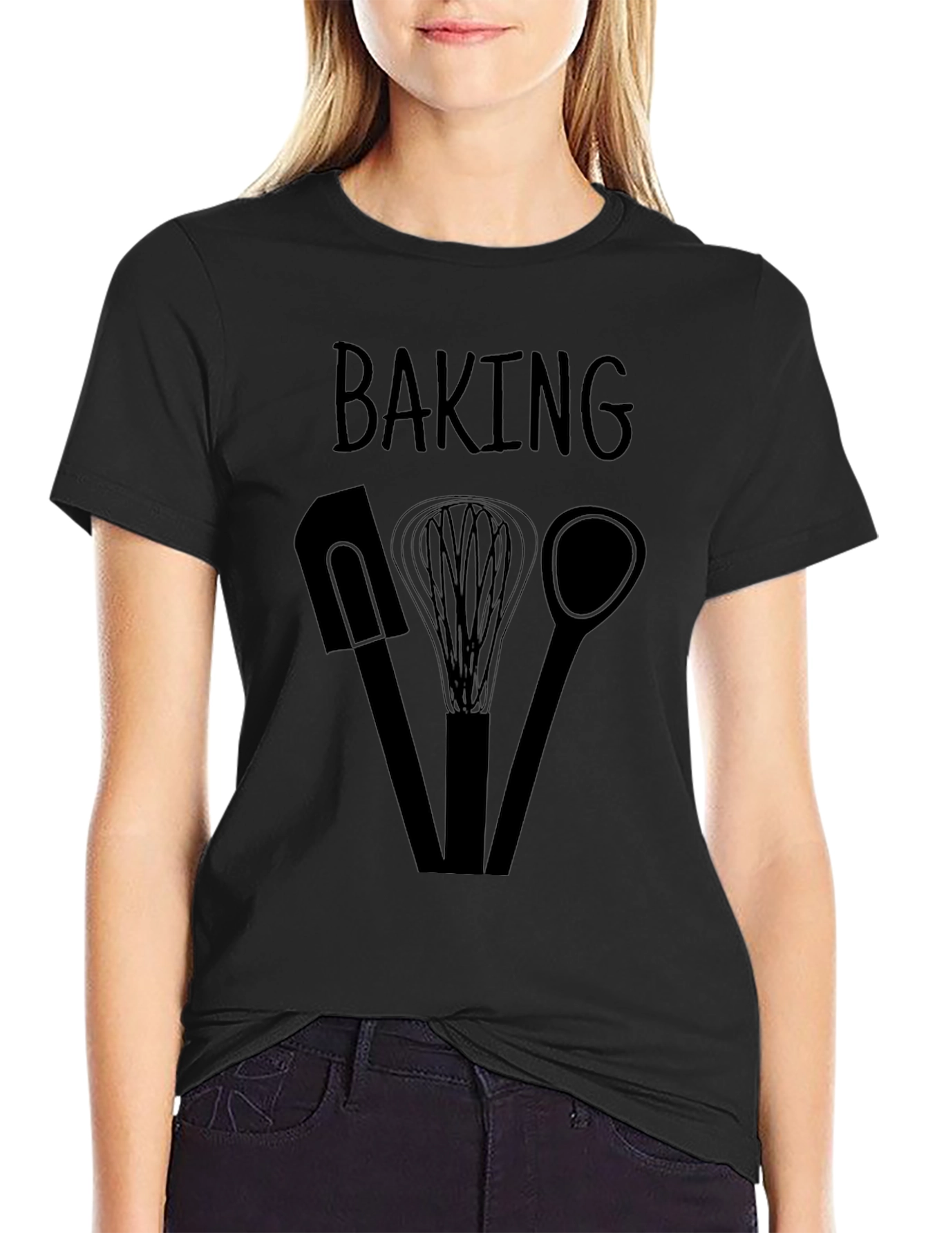 Baking Enthusiast T-Shirt - Kitchen Utensil Design