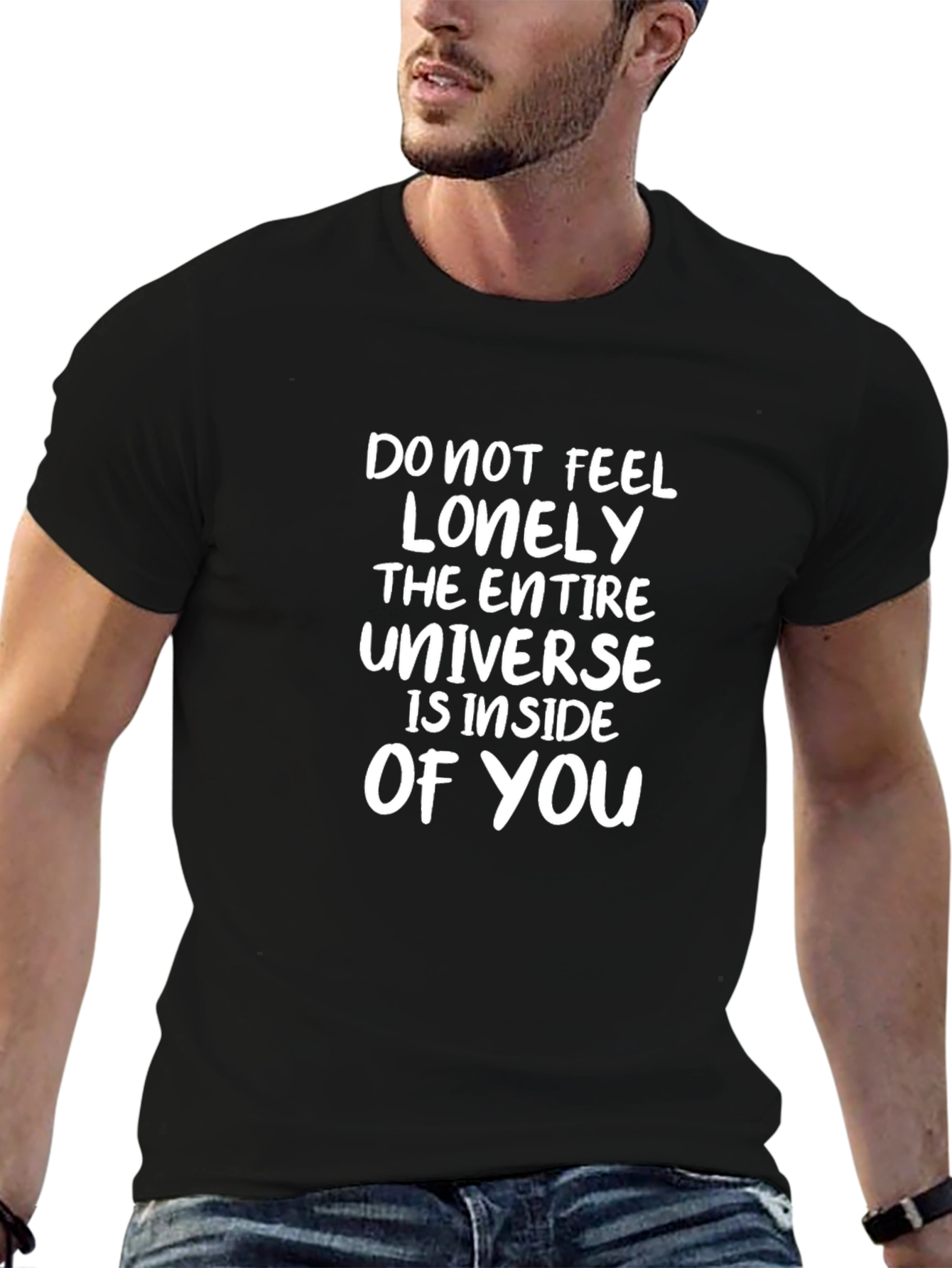 Inspirational Universe Inside You Black T-Shirt