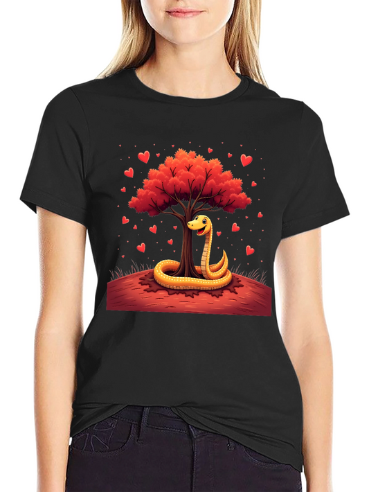 Cute Snake Tree Love T-Shirt