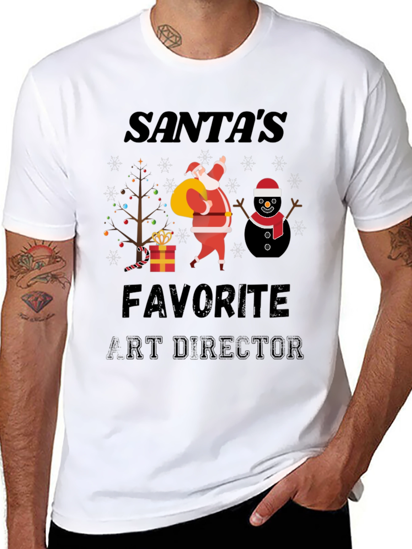 Santas Favorite Art Director Christmas T-Shirt