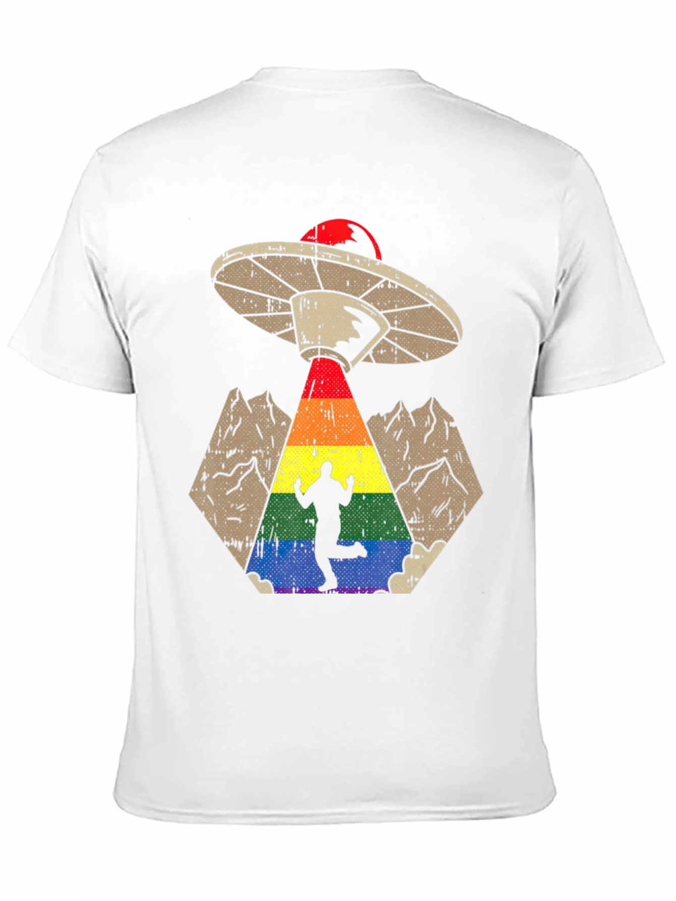 Rainbow Alien Abduction Graphic Tee