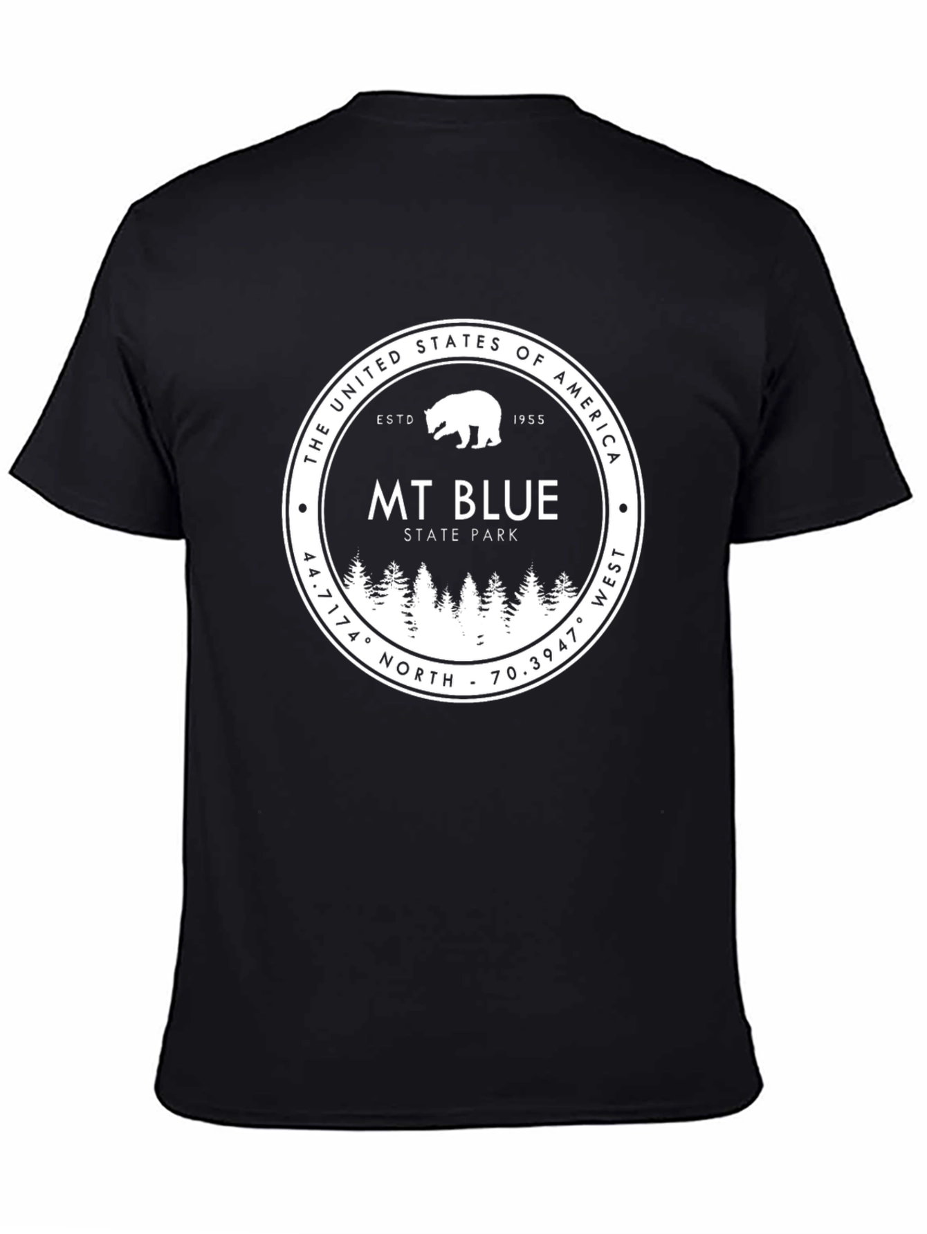 MT. Blue State Park T-Shirt - Black Bear Design
