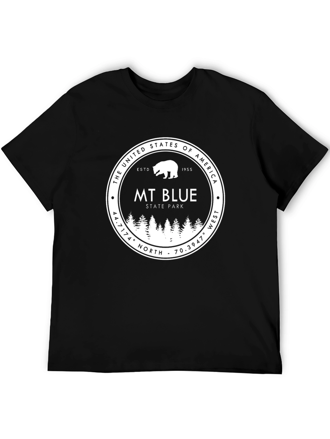 MT. Blue State Park T-Shirt - Black Bear Design