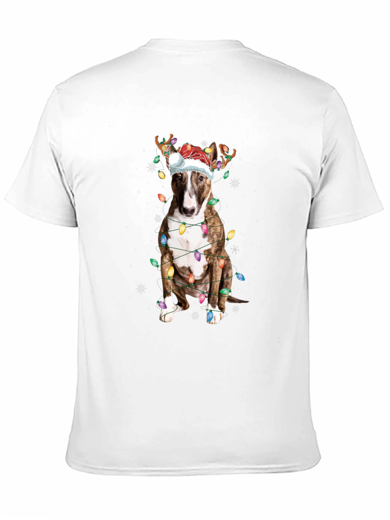 Christmas Dog T-Shirt with Lights & Antlers