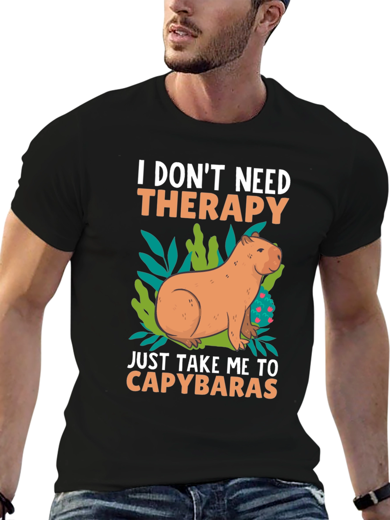 Capybara Therapy Graphic Tee