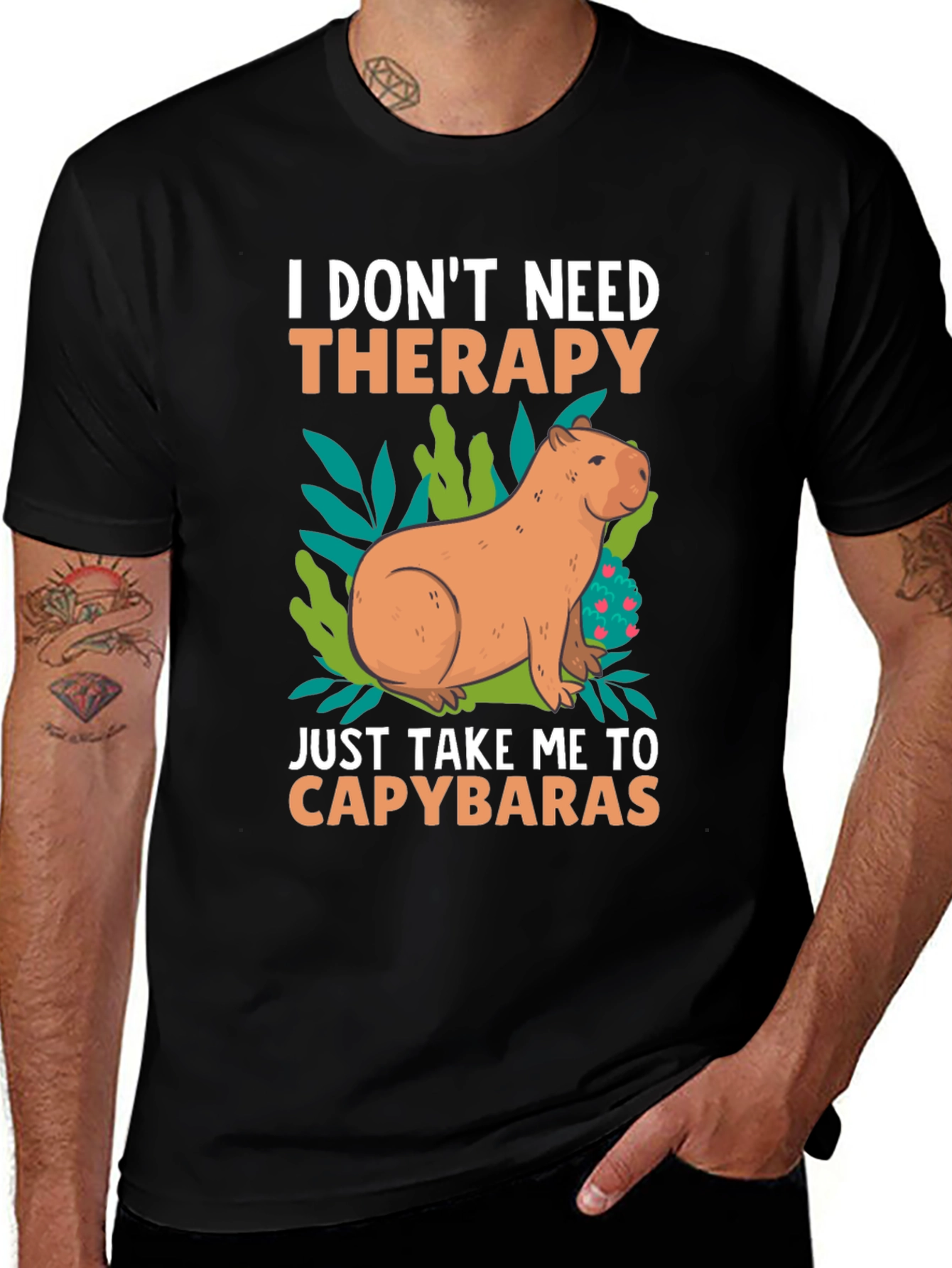 Capybara Therapy Graphic Tee