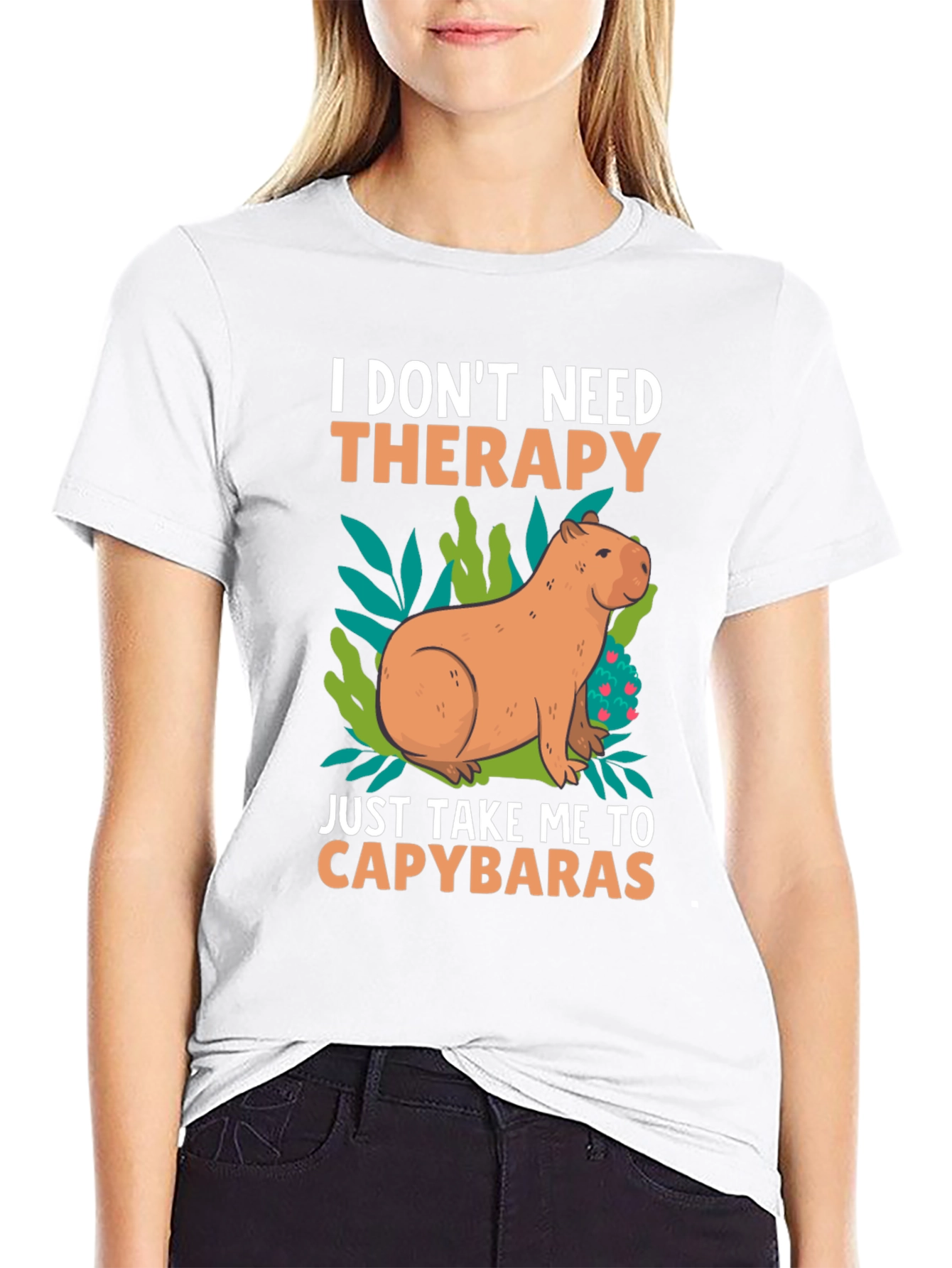 Capybara Therapy Graphic Tee
