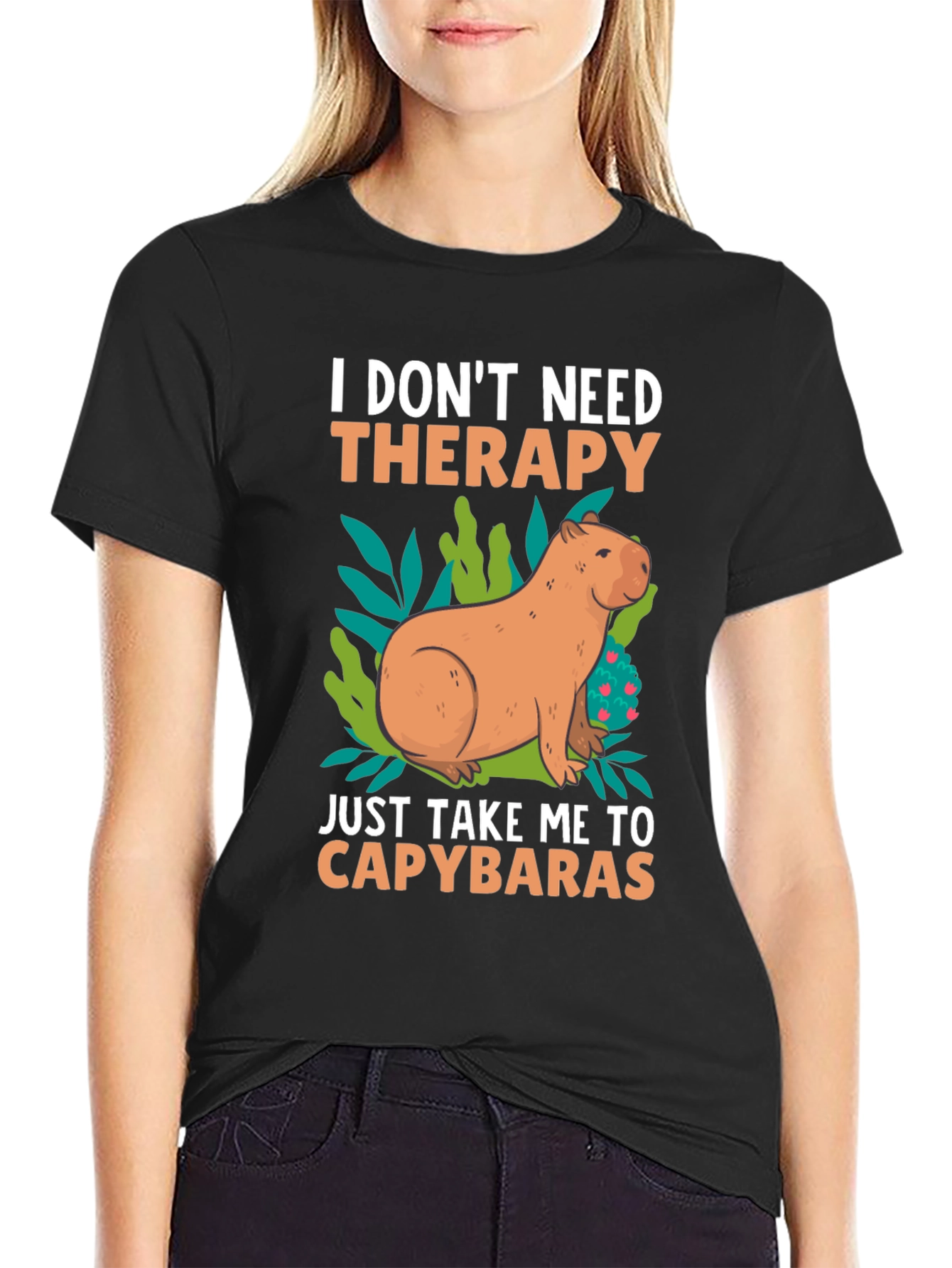 Capybara Therapy Graphic Tee