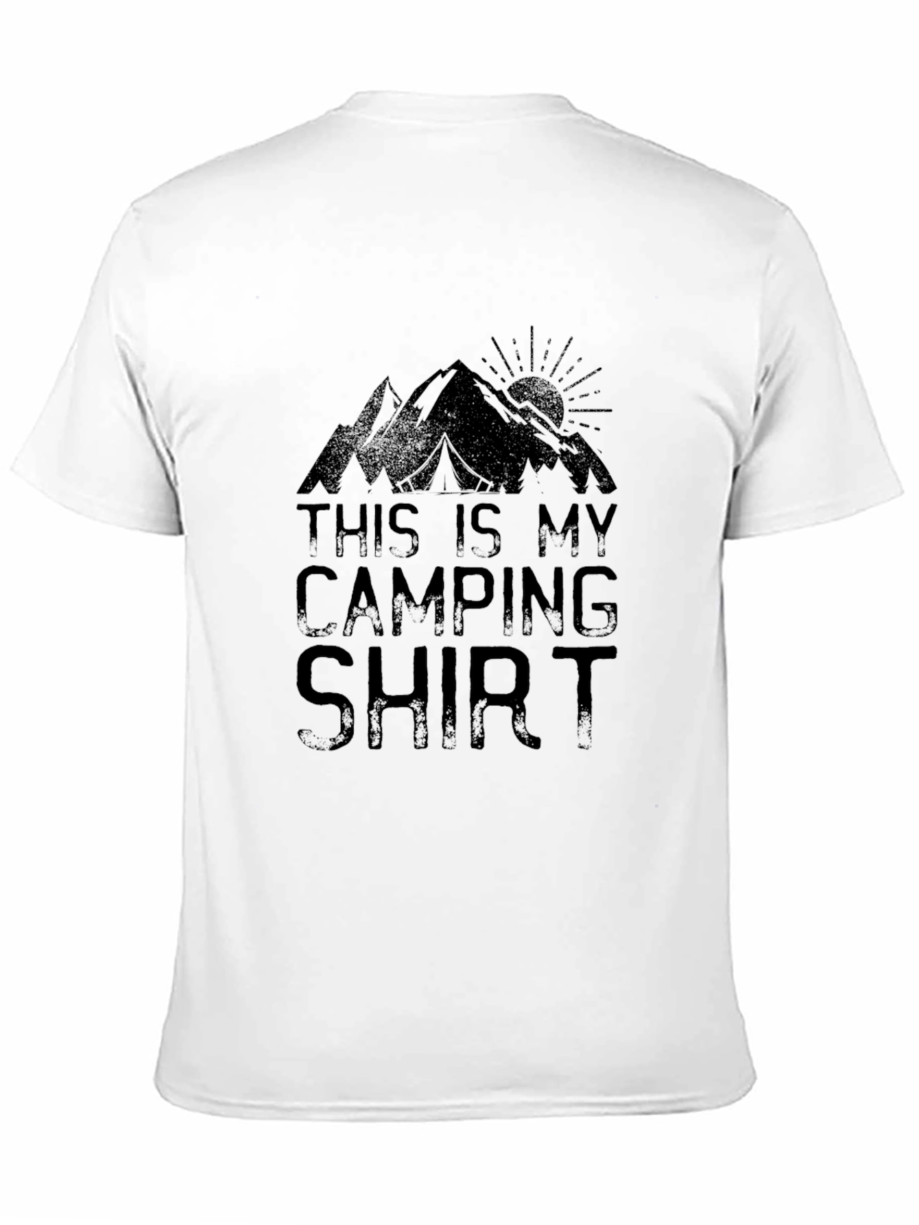 Camping Shirt - Mens Black Graphic Tee