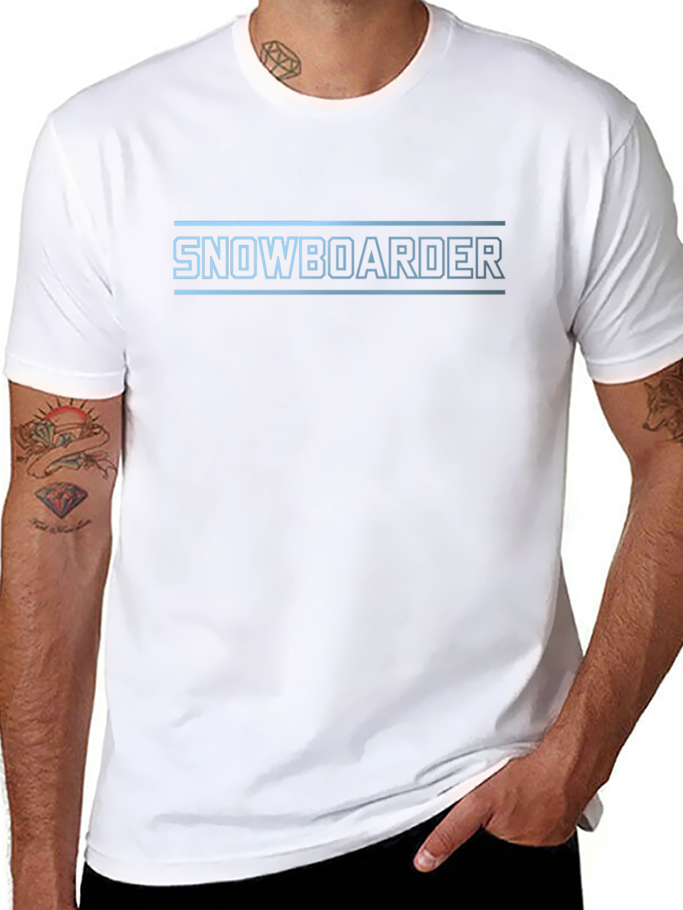 Snowboarder Graphic T-Shirt - Black