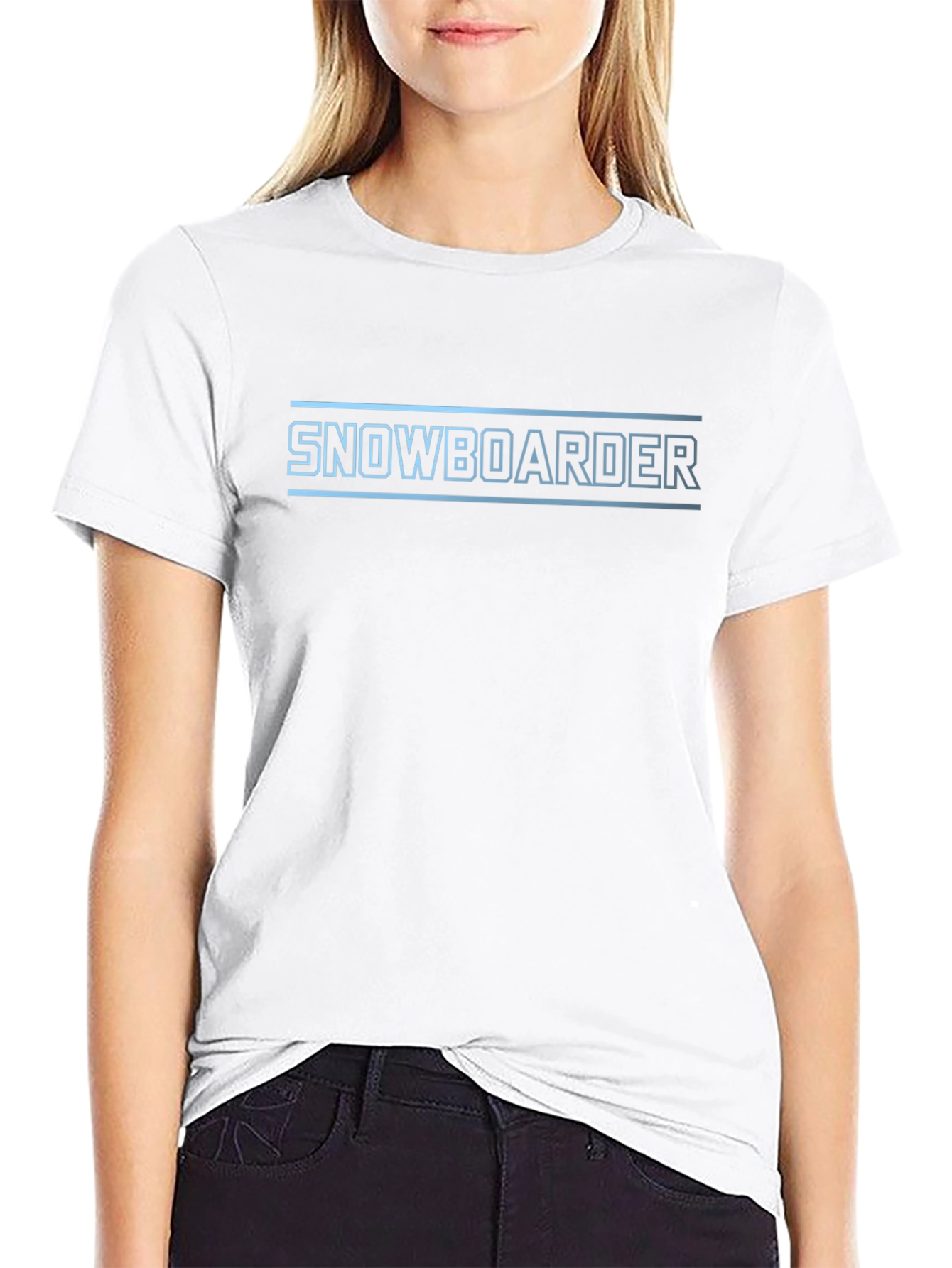Snowboarder Graphic T-Shirt - Black