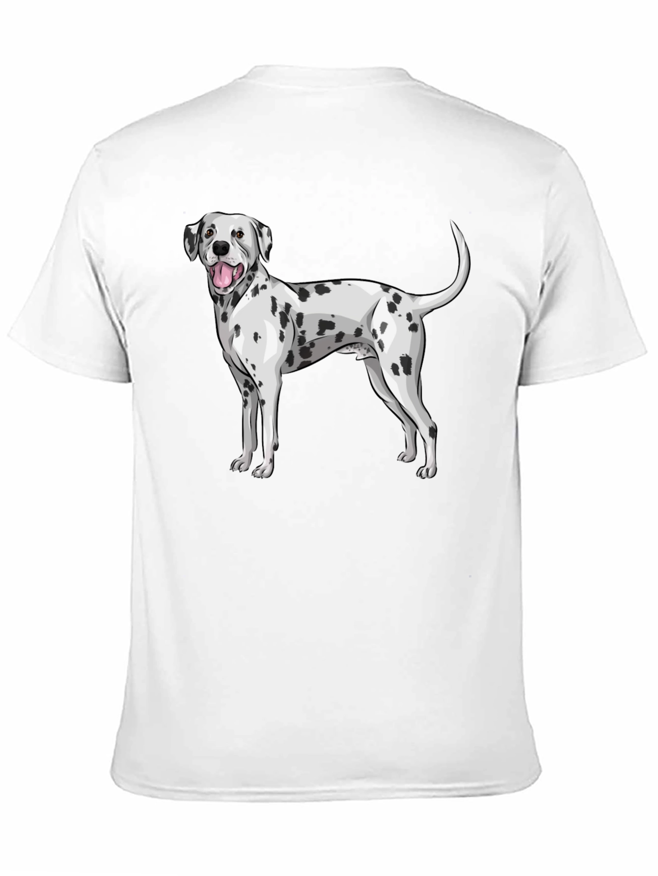 Dalmatian Dog Graphic Print Black T-Shirt