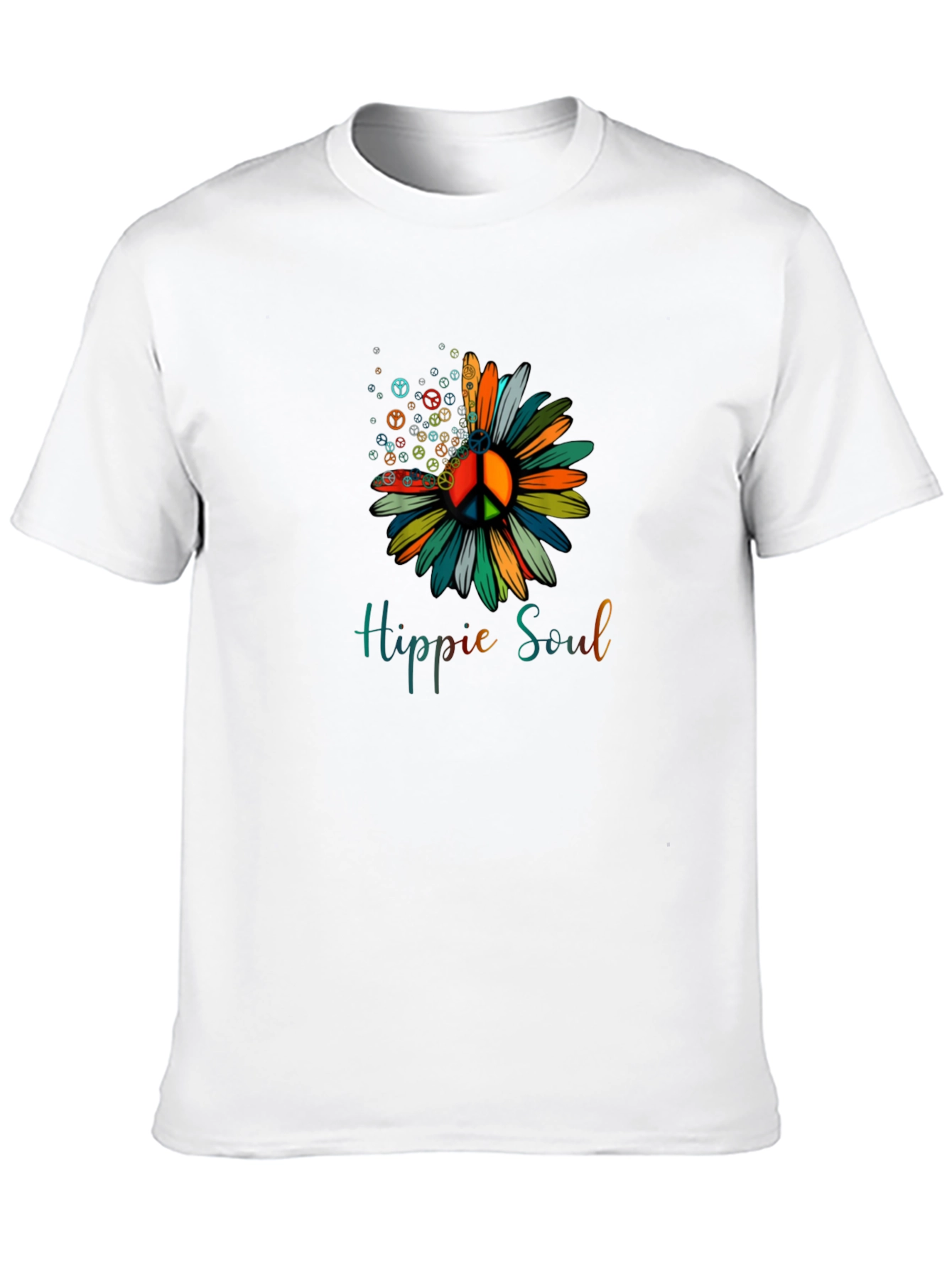 Hippie Soul Peace Sign Flower Graphic Tee