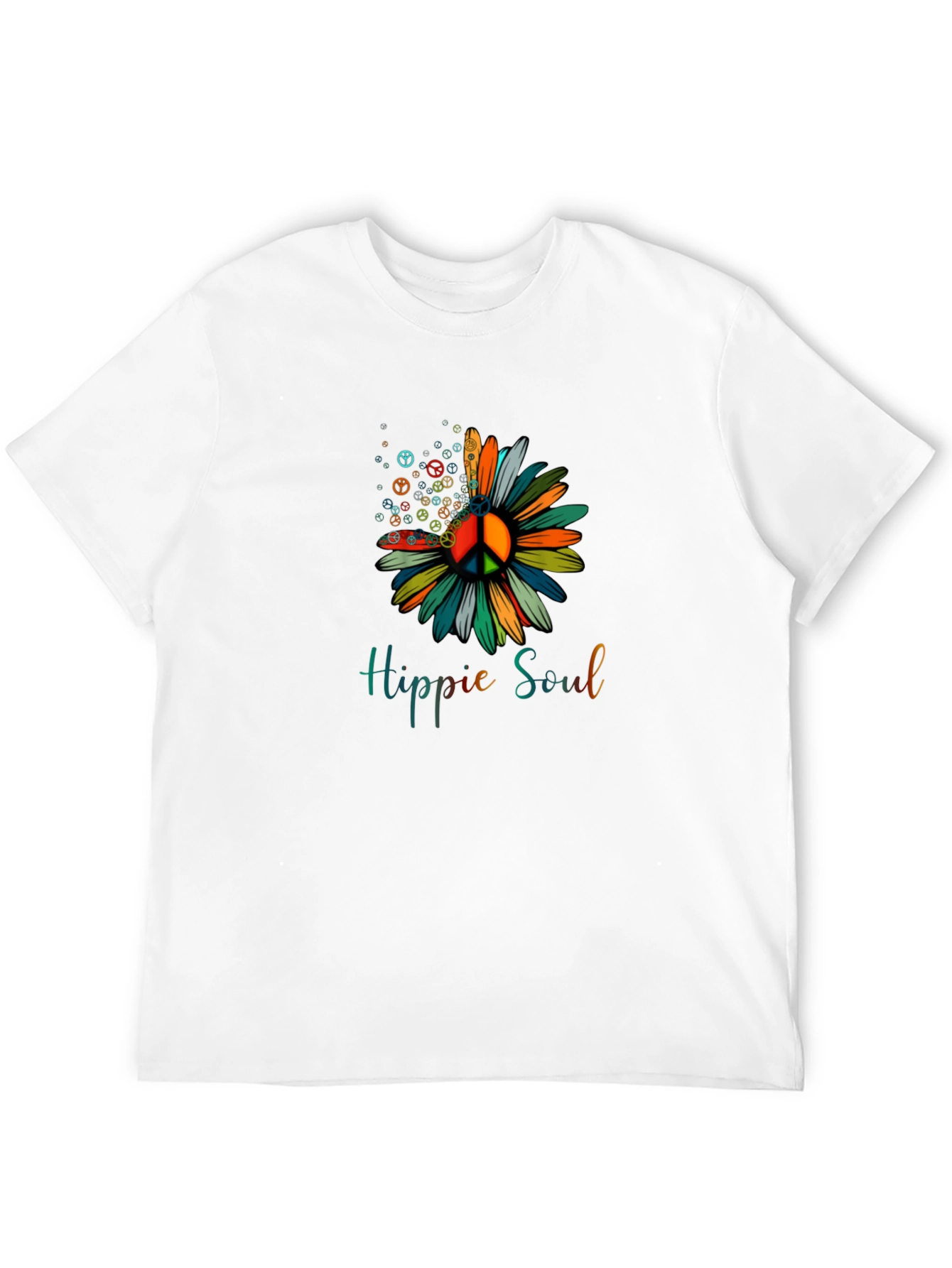 Hippie Soul Peace Sign Flower Graphic Tee