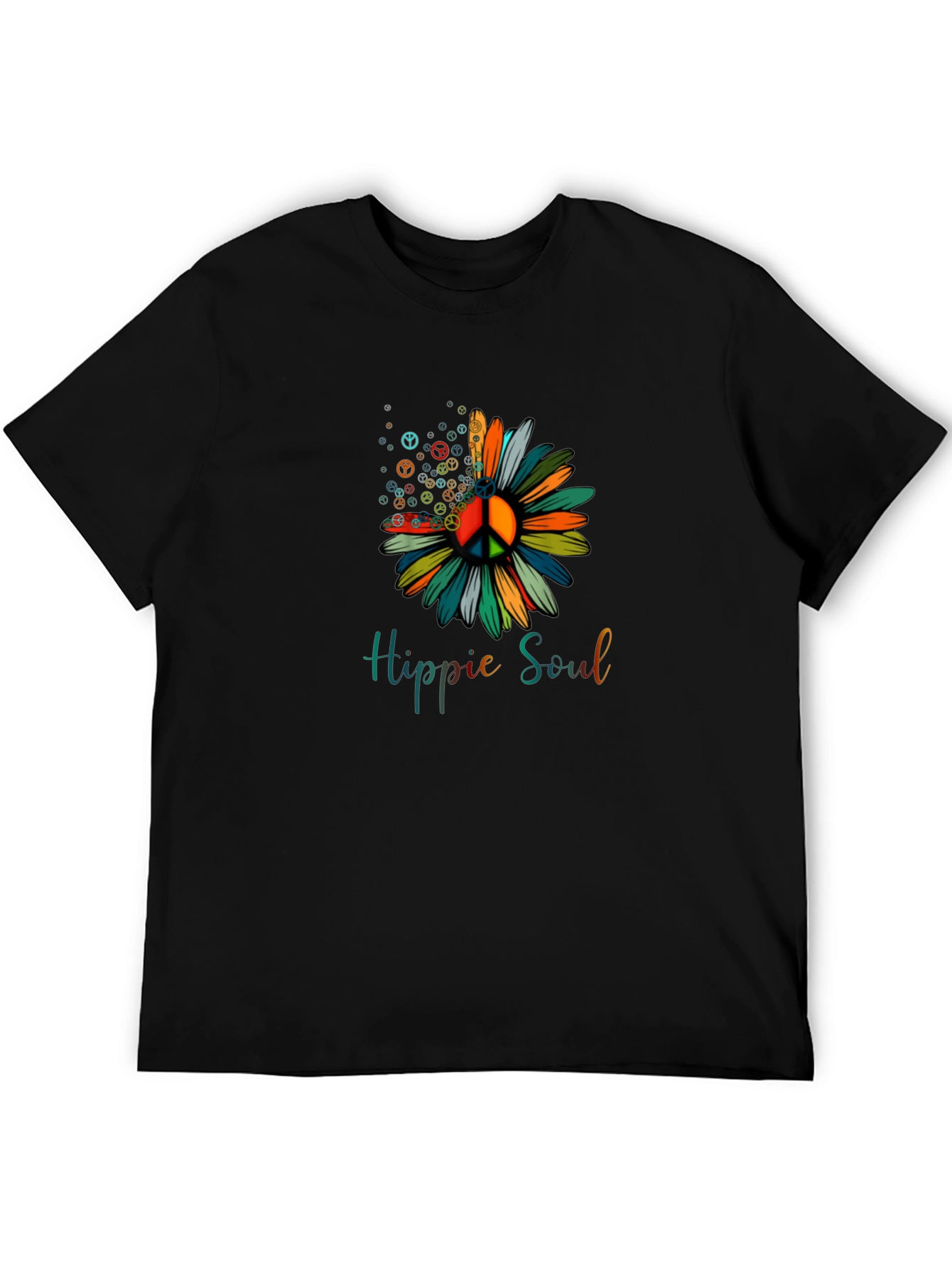 Hippie Soul Peace Sign Flower Graphic Tee
