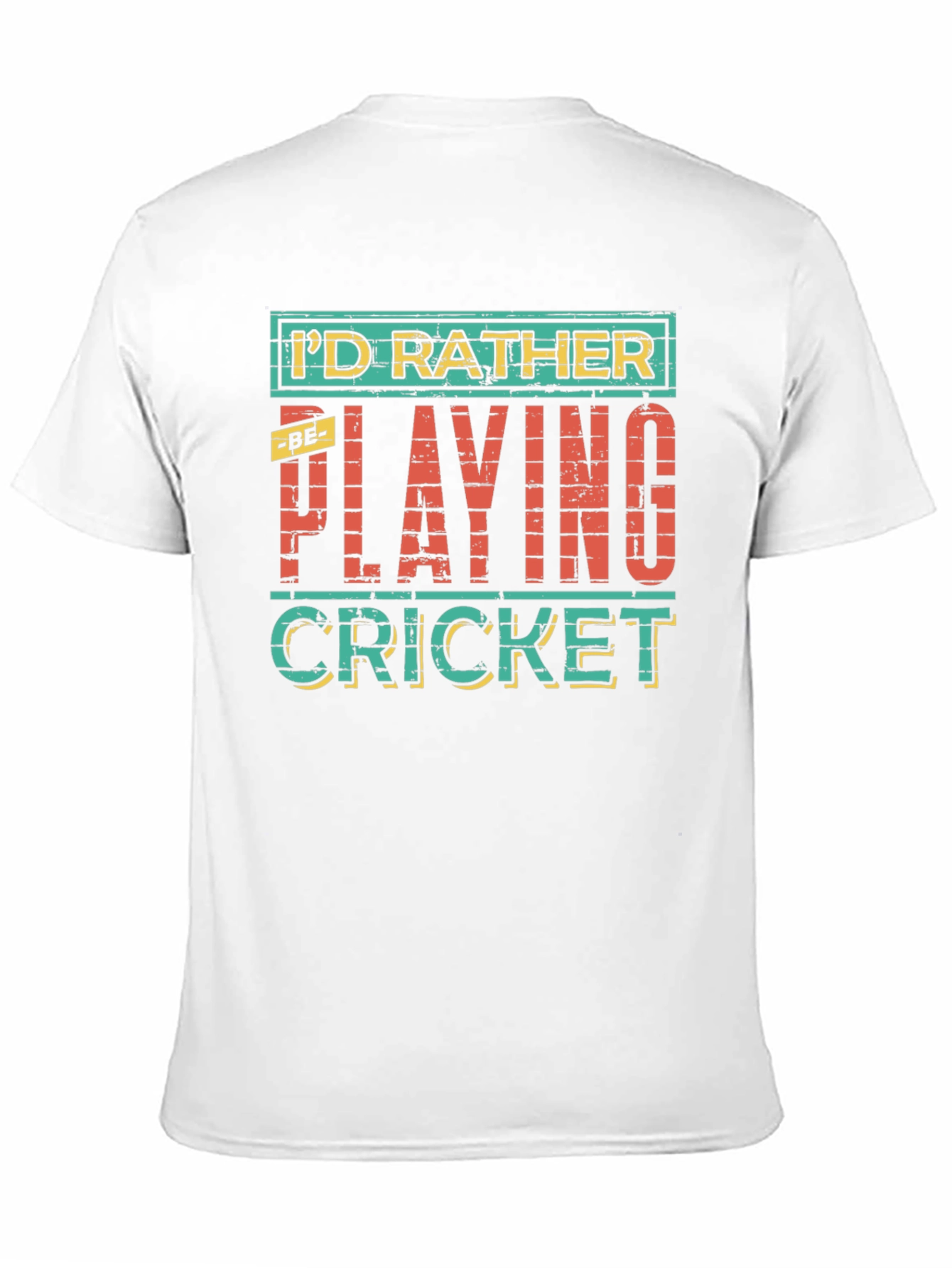 Id Rather Be Playing Cricket T-Shirt