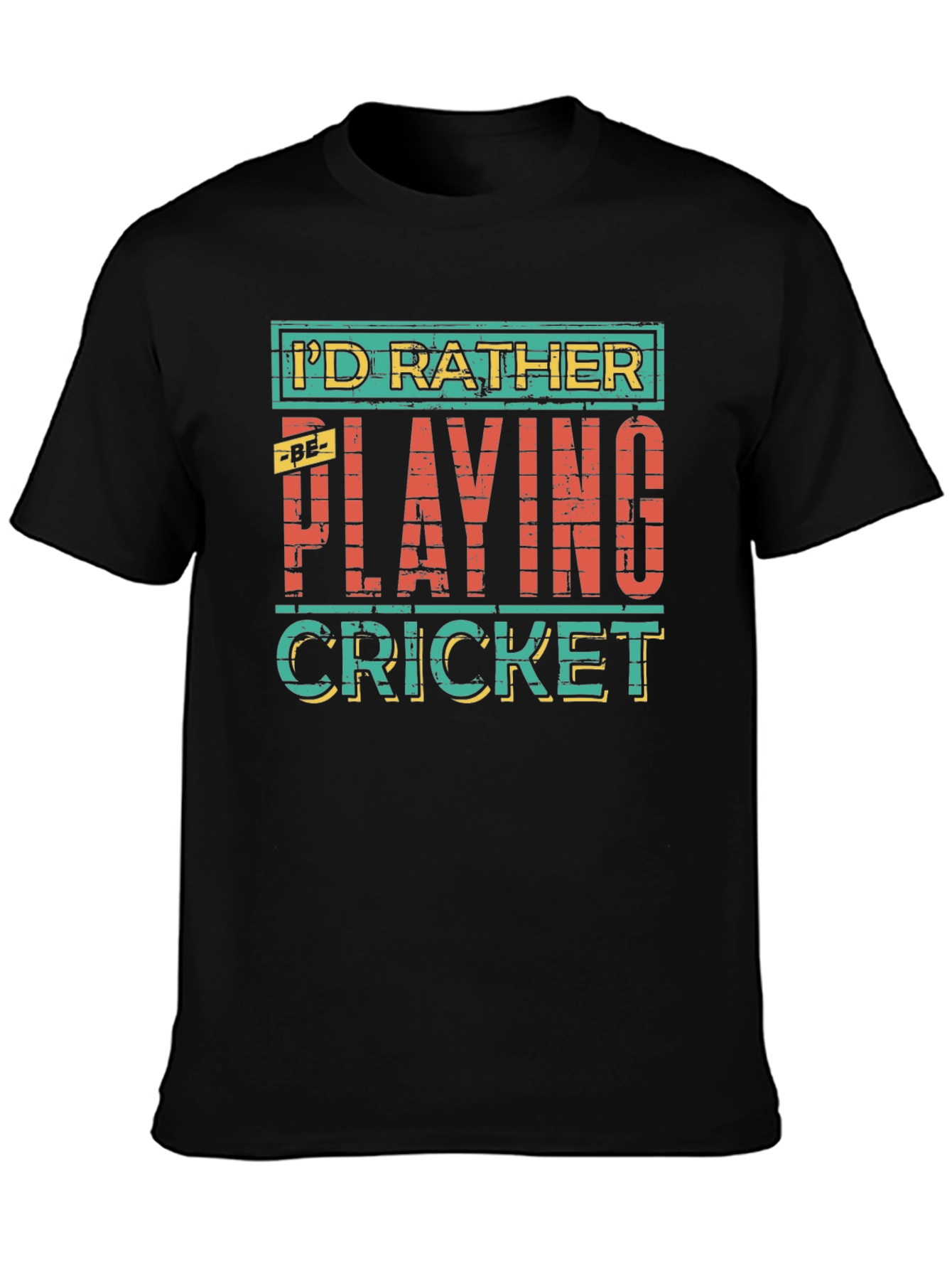 Id Rather Be Playing Cricket T-Shirt