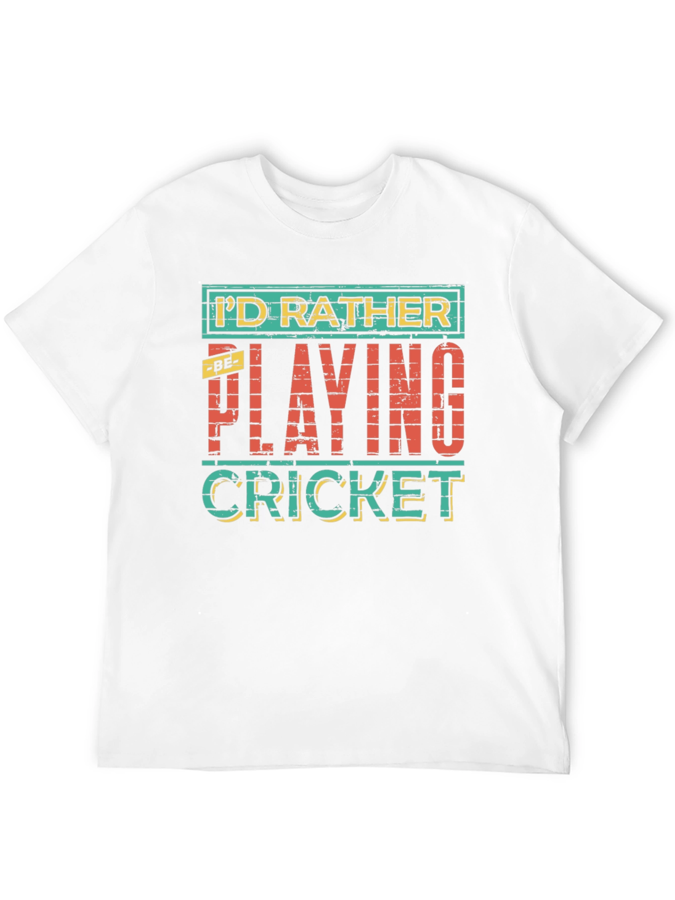 Id Rather Be Playing Cricket T-Shirt