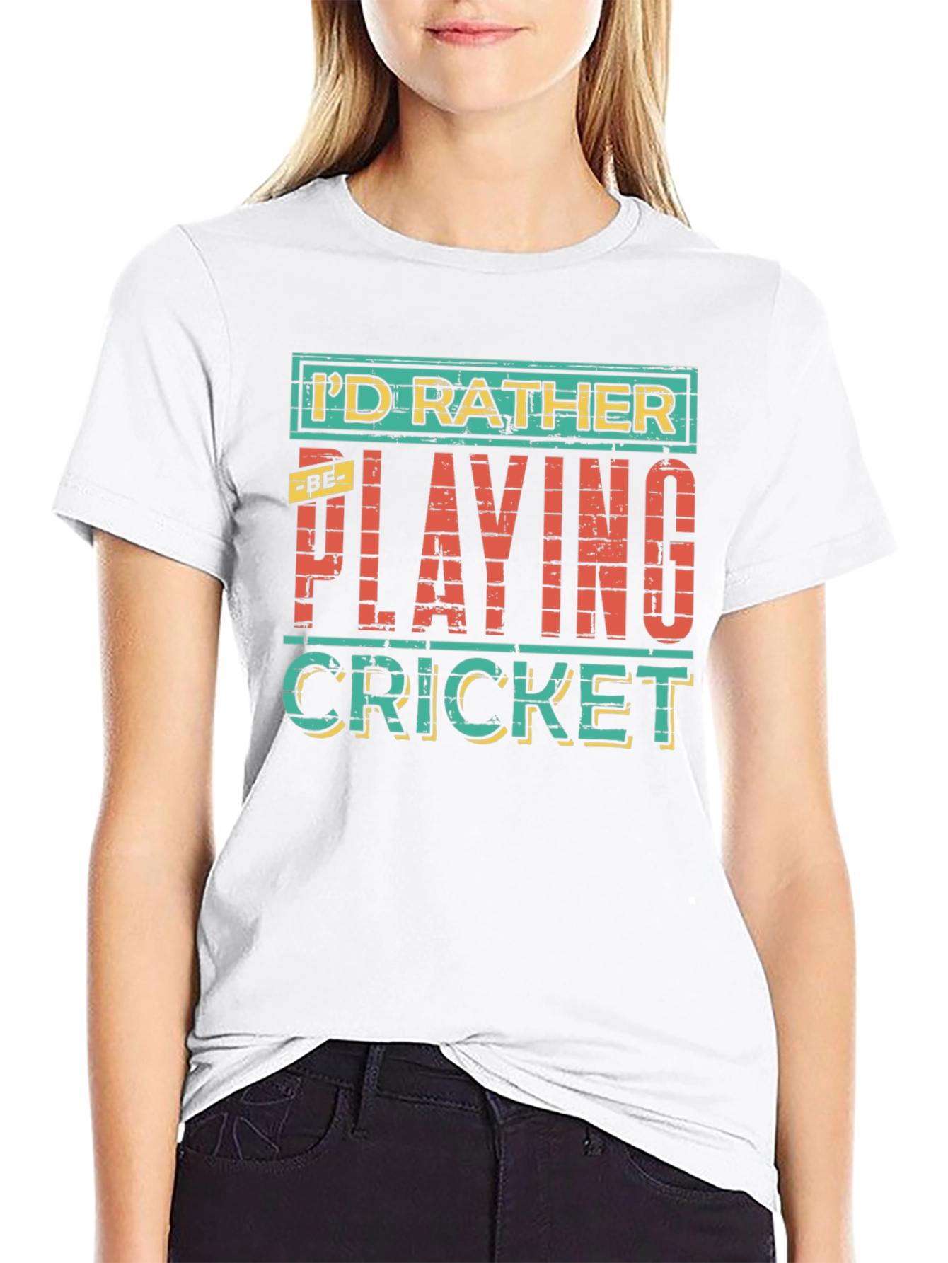 Id Rather Be Playing Cricket T-Shirt