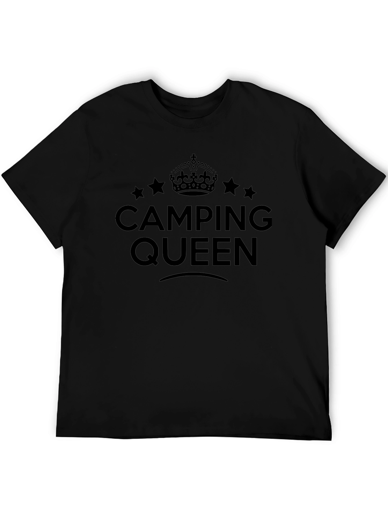 Camping Queen Black T-Shirt