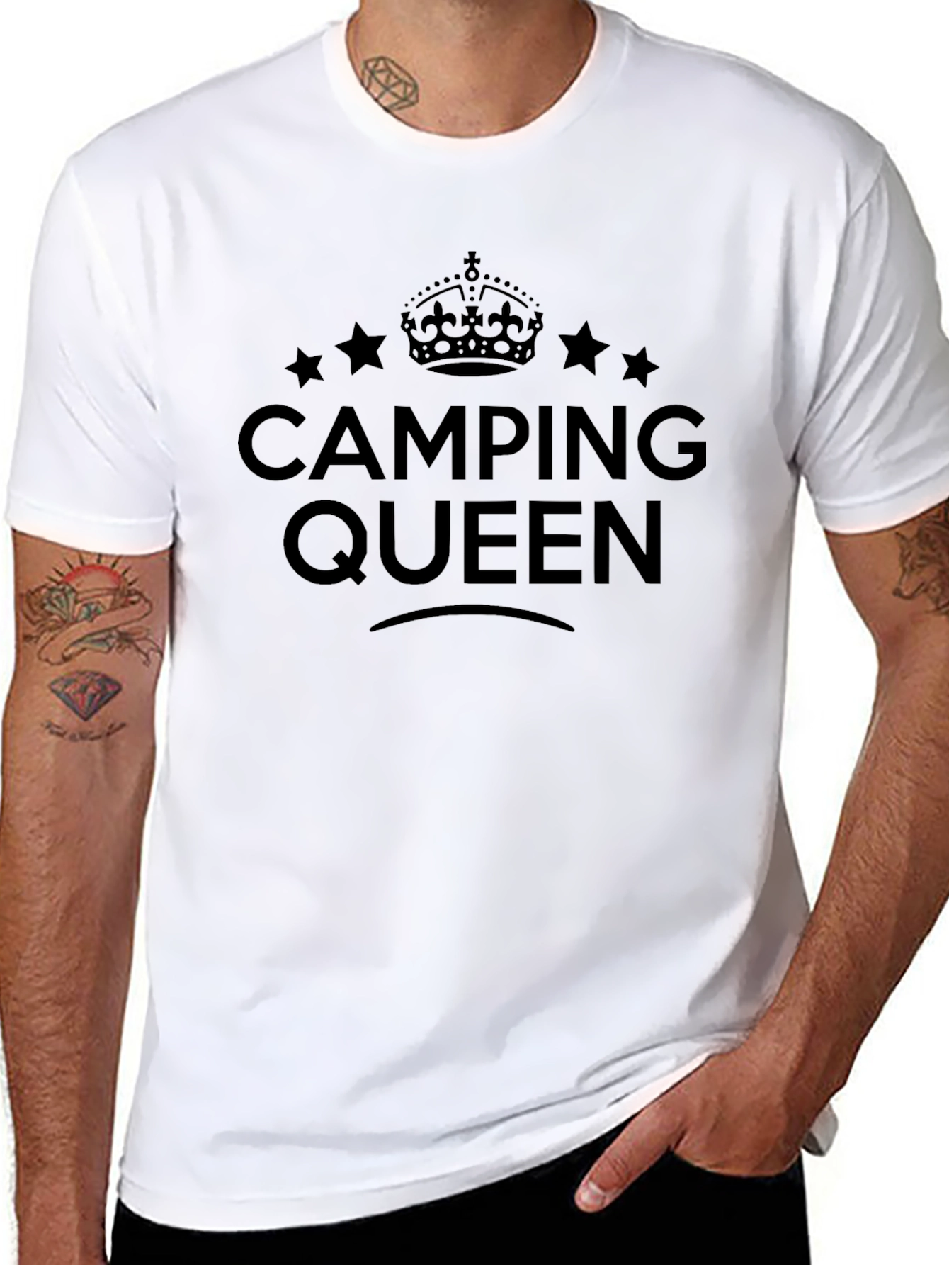 Camping Queen Black T-Shirt