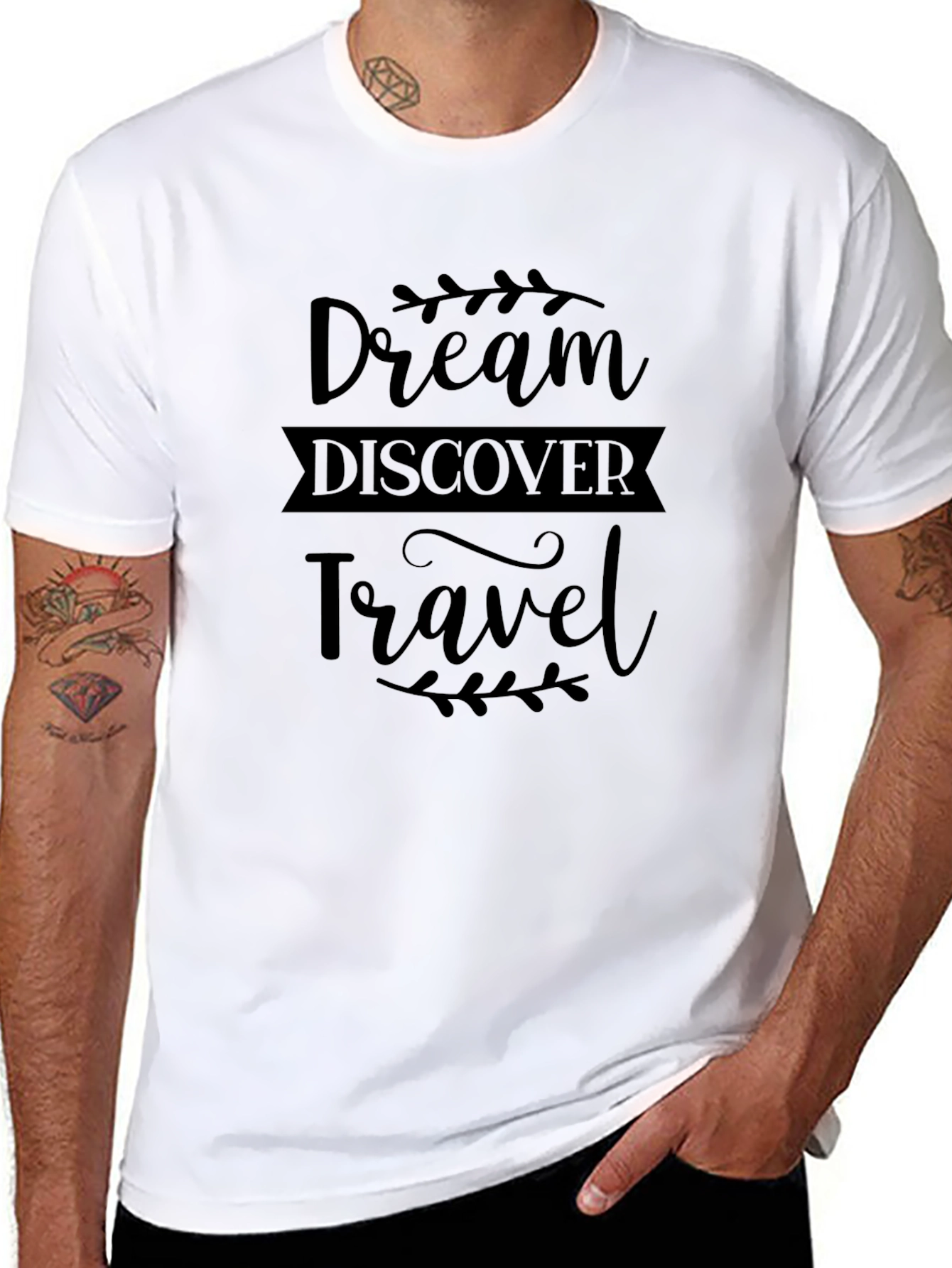 Dream Discover Travel Black T-Shirt