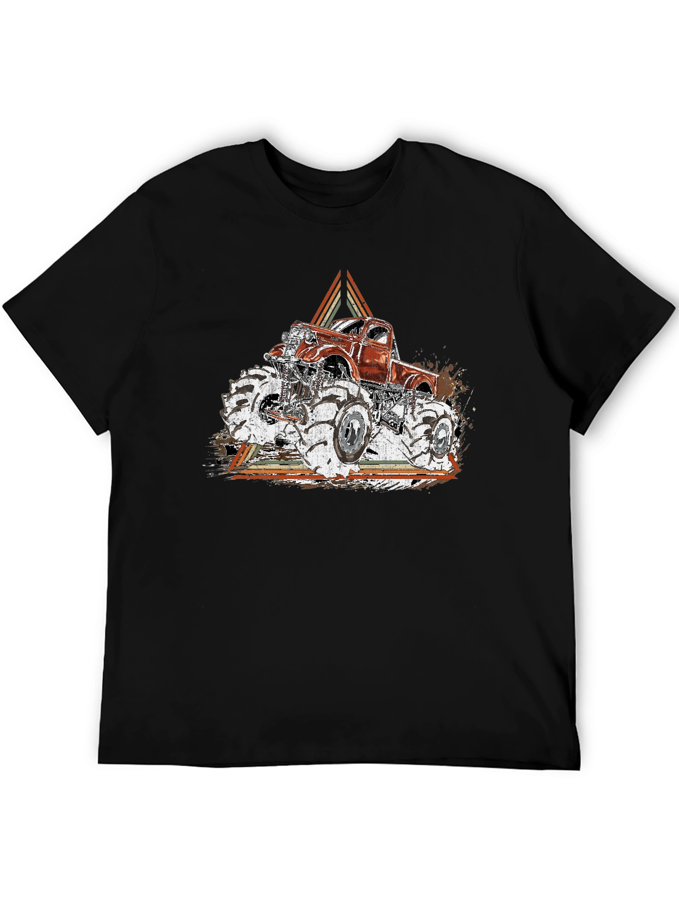 Monster Truck Graphic Tee - Black Cotton Blend