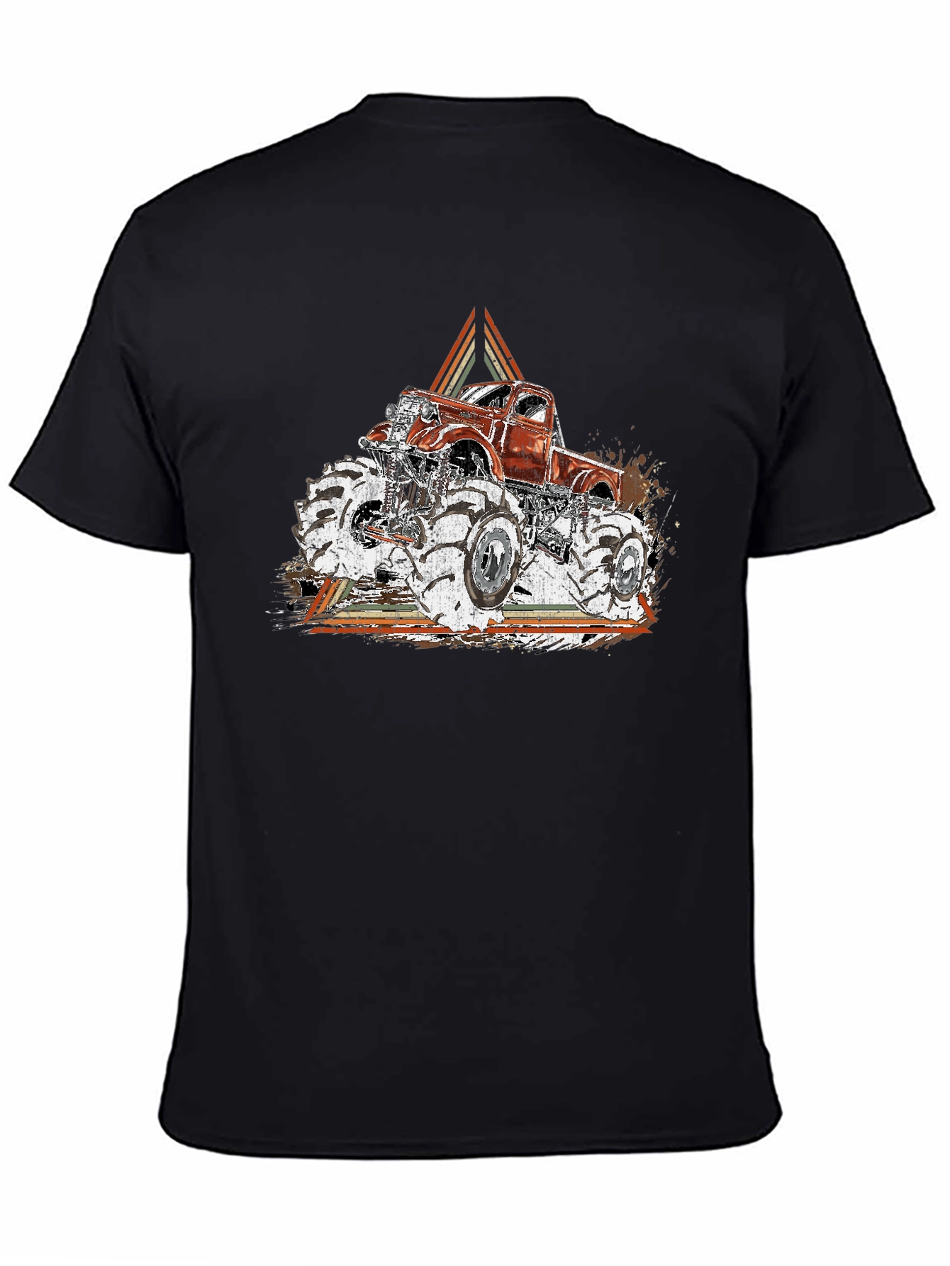 Monster Truck Graphic Tee - Black Cotton Blend