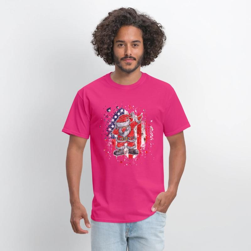 Santa With American Flag