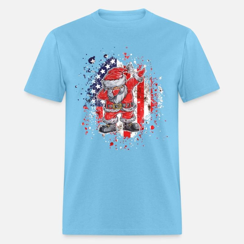 Santa With American Flag