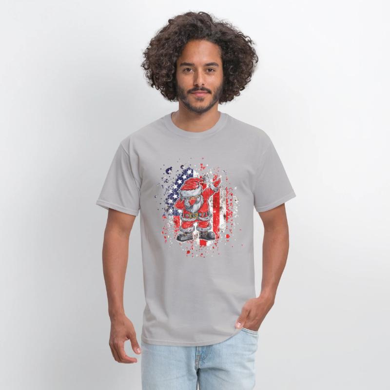 Santa With American Flag