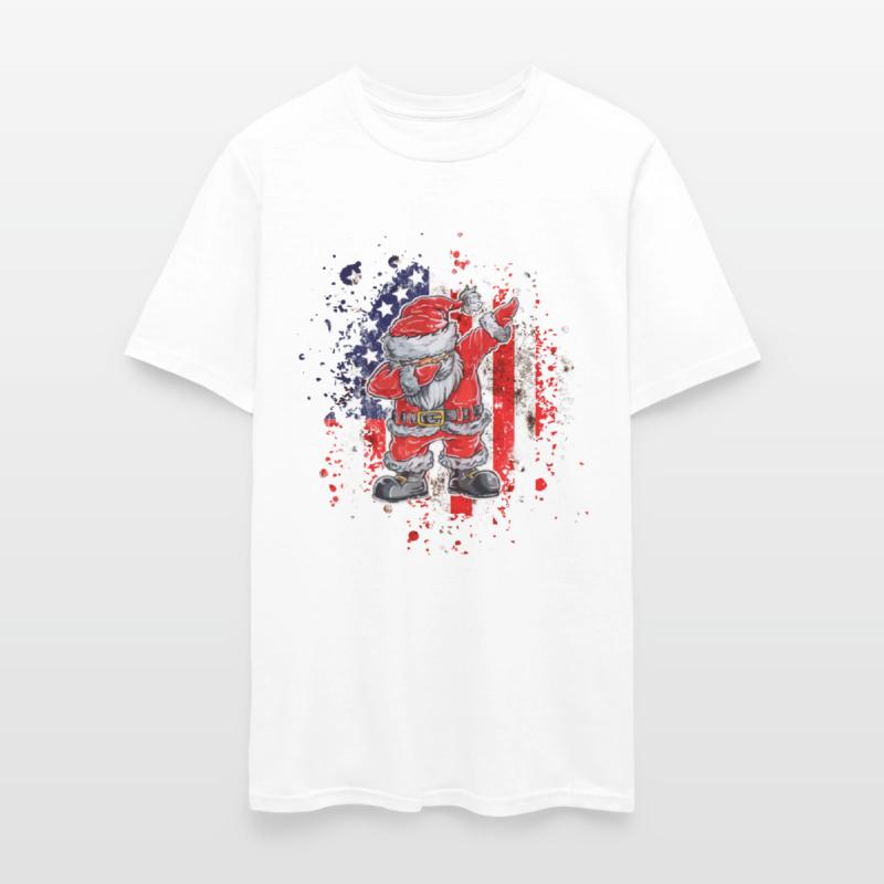 Santa With American Flag