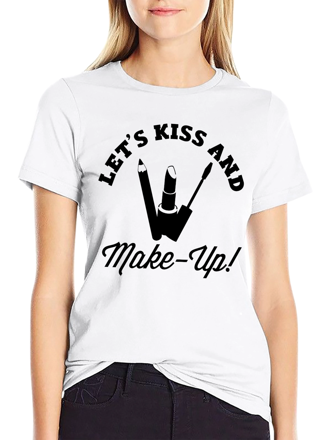 Lets Kiss & Make-Up! Black T-Shirt