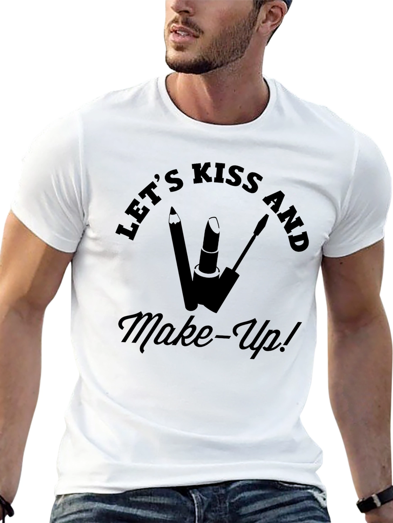 Lets Kiss & Make-Up! Black T-Shirt