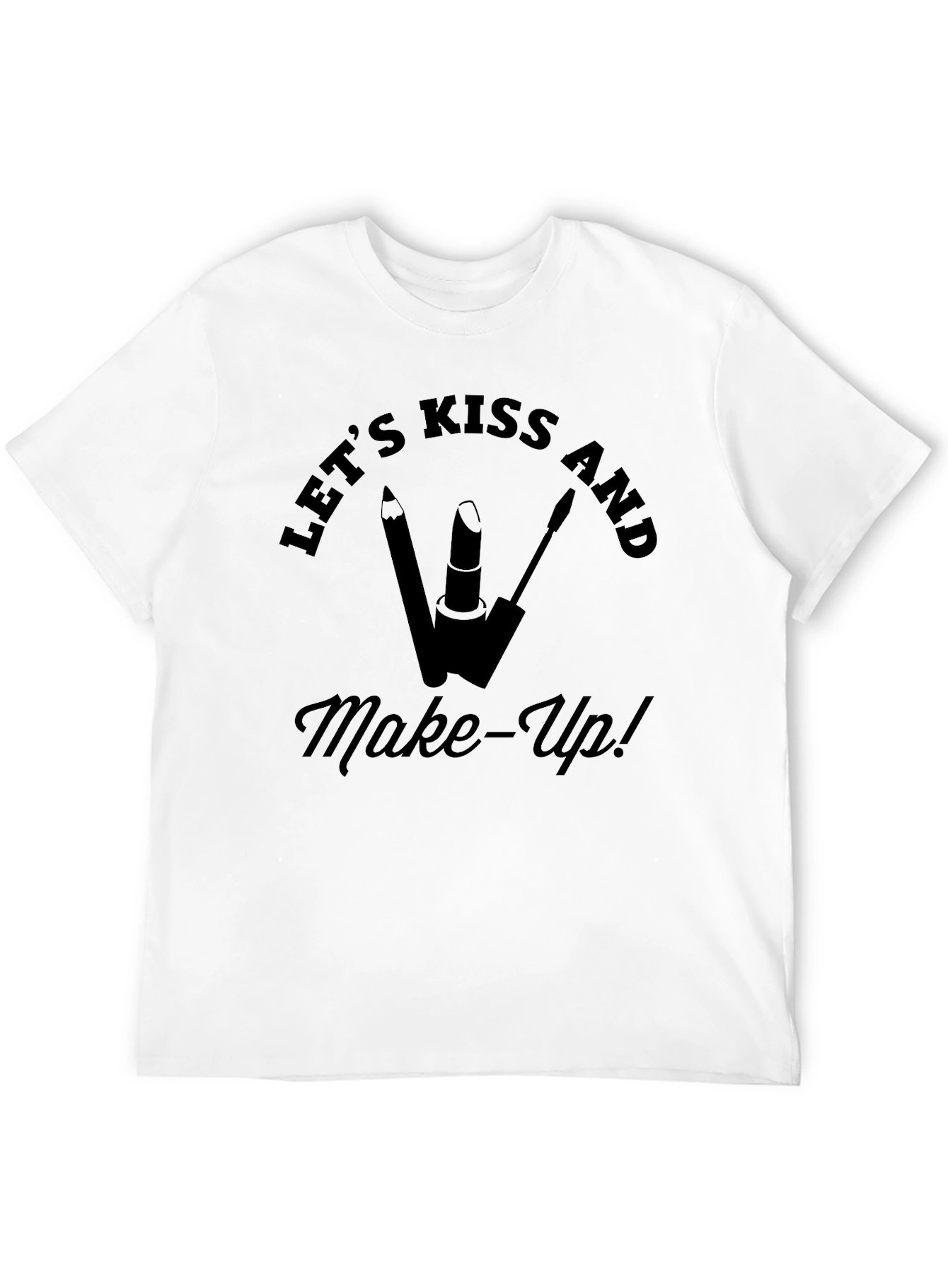 Lets Kiss & Make-Up! Black T-Shirt