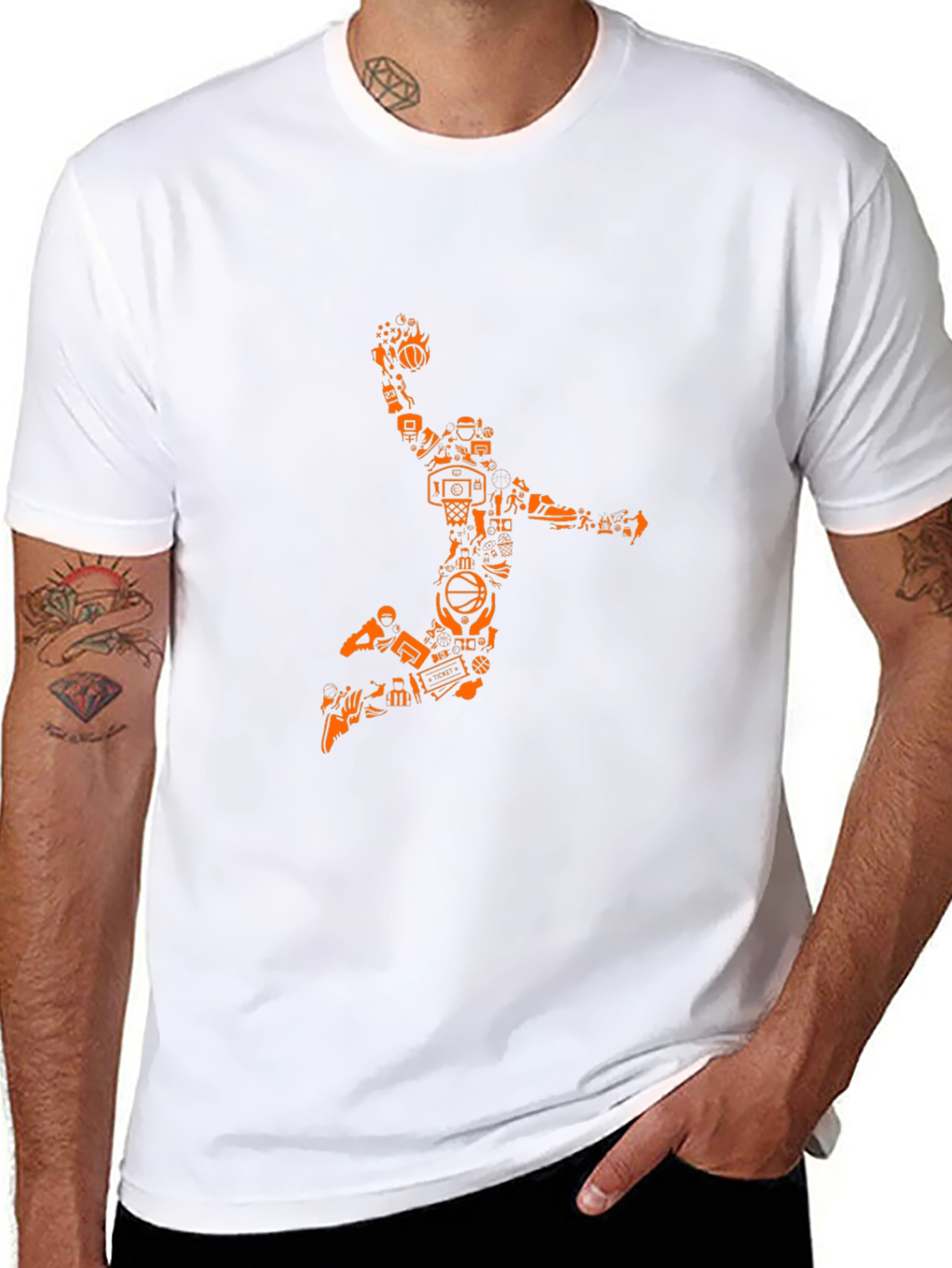 Basketball Graphic Black T-Shirt
