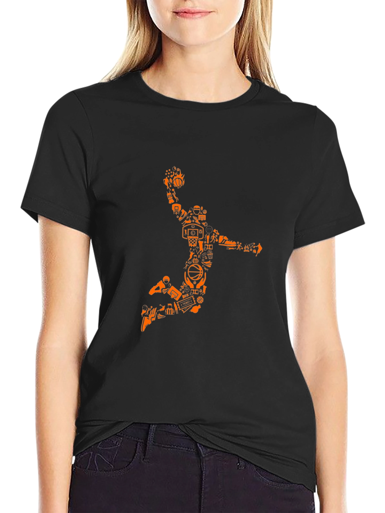 Basketball Graphic Black T-Shirt