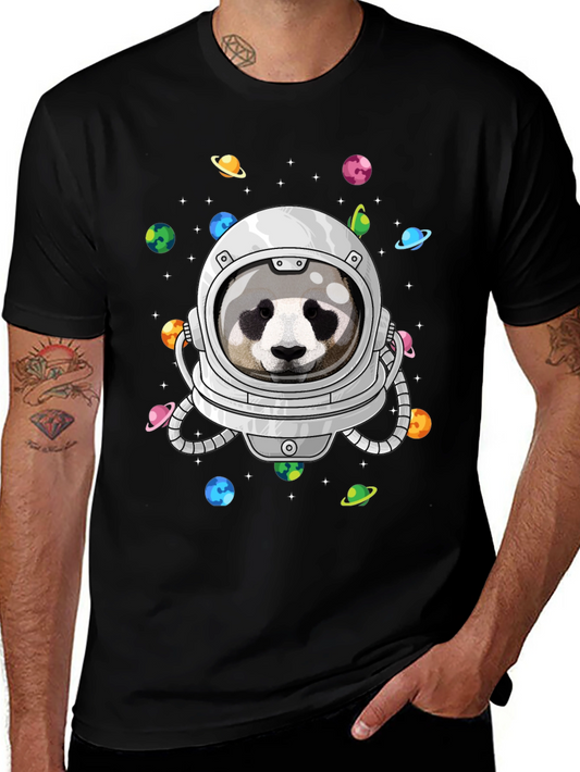 Panda Astronaut T-Shirt - Galaxy Space Design
