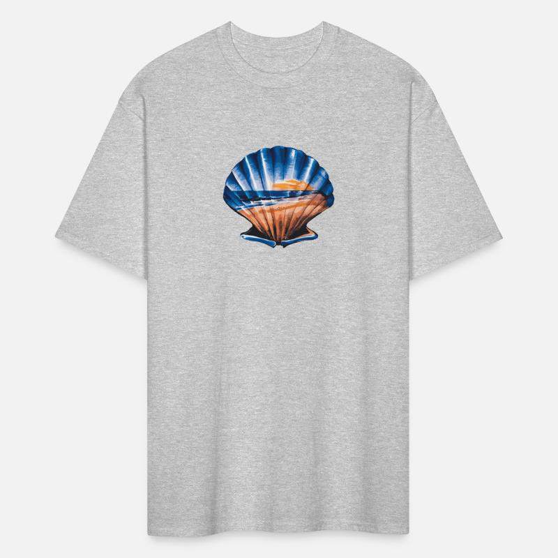 Seashell Beach Scene Serene Ocean Landscape