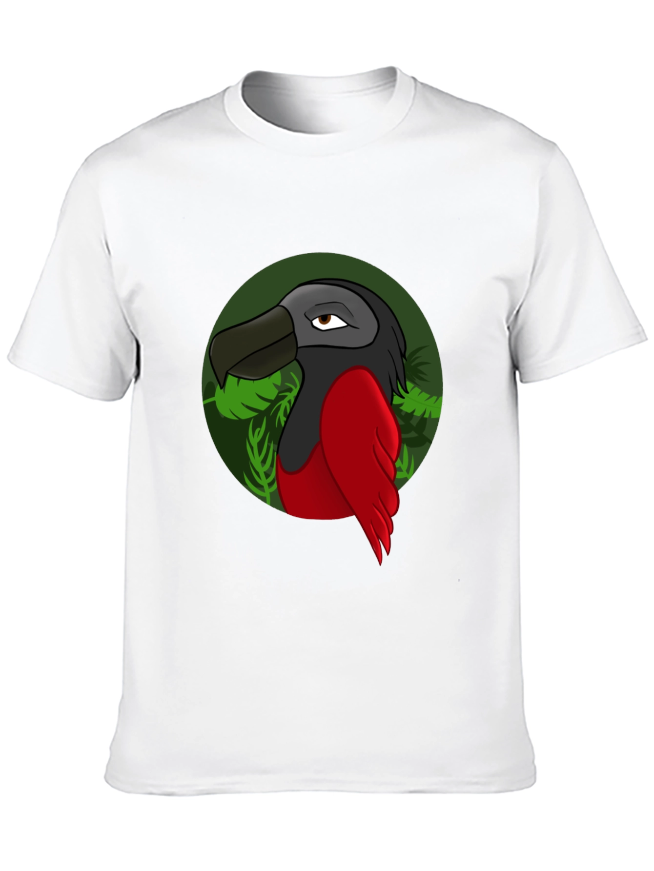 Cartoon Bird Graphic T-Shirt - Black