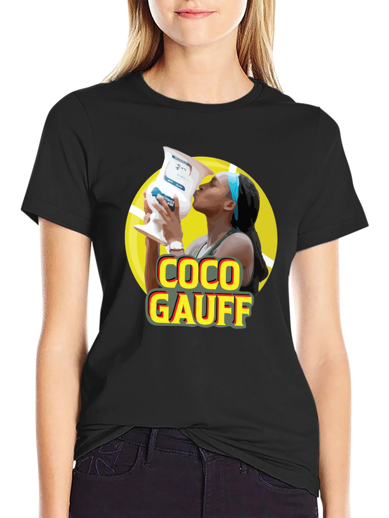 Coco Gauff Black T-Shirt - Tennis Champion Tee