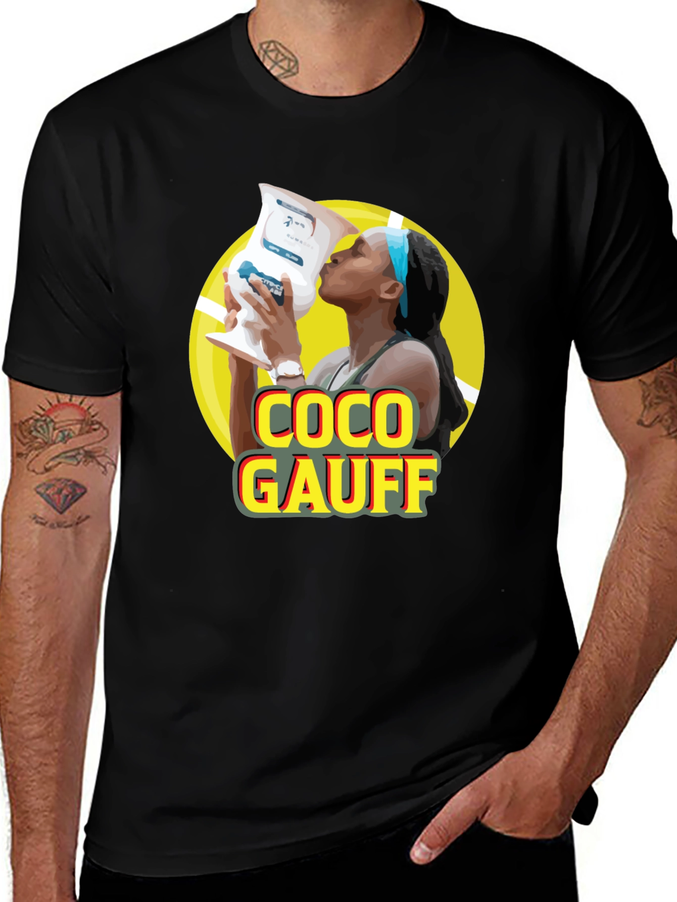 Coco Gauff Black T-Shirt - Tennis Champion Tee