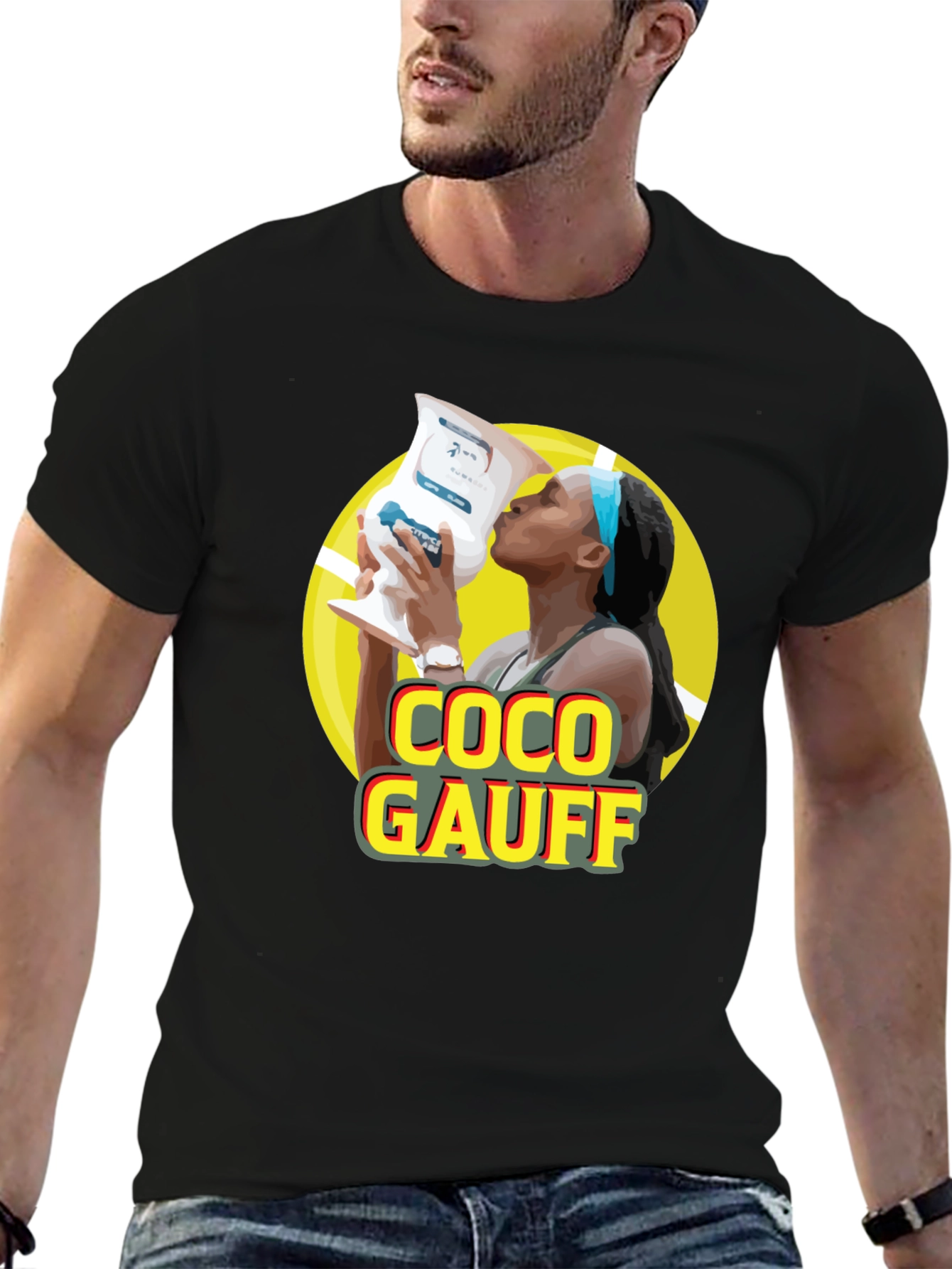 Coco Gauff Black T-Shirt - Tennis Champion Tee