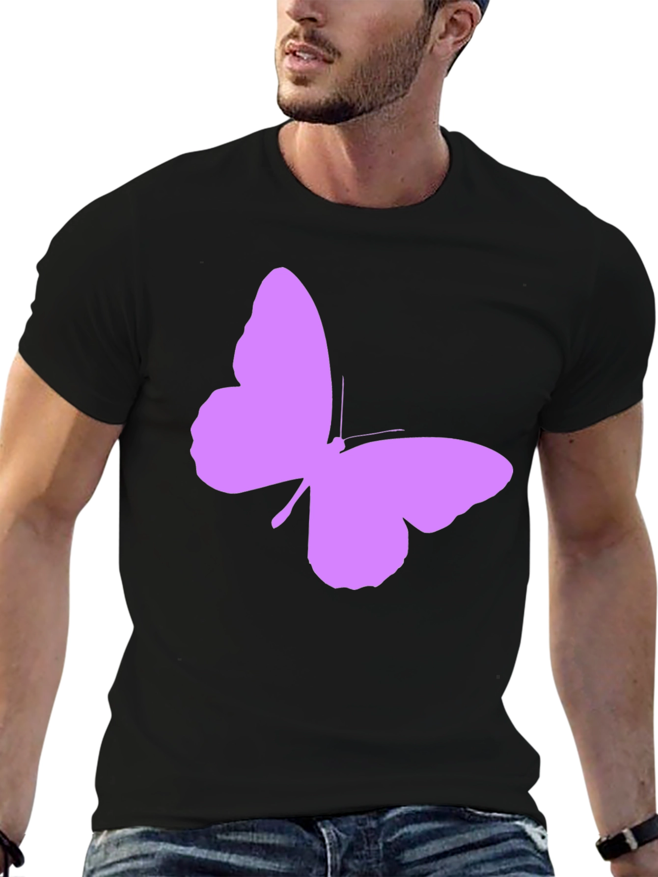 Butterfly Graphic Black T-Shirt