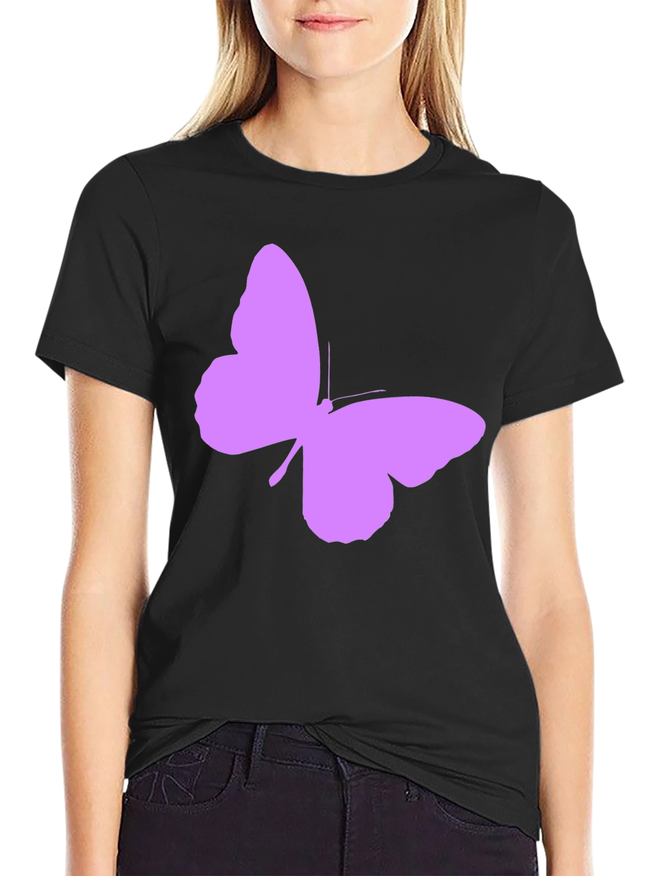 Butterfly Graphic Black T-Shirt