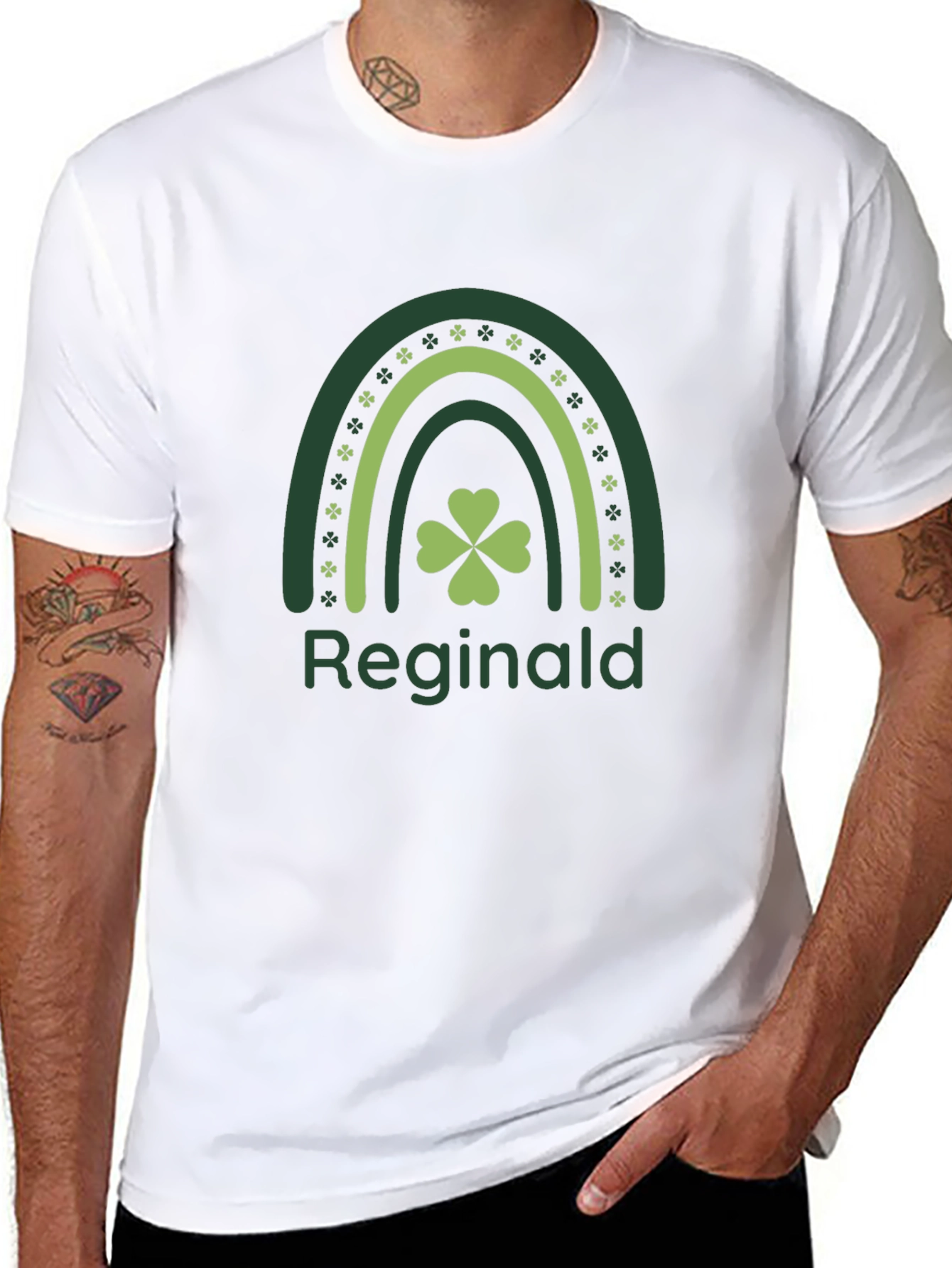 Reginalds St. Patricks Day Shamrock Rainbow T-Shirt