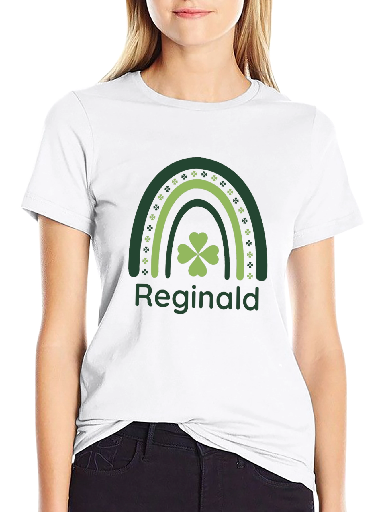 Reginalds St. Patricks Day Shamrock Rainbow T-Shirt