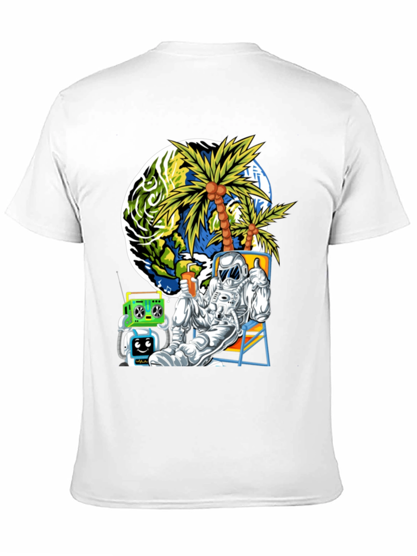 Astronaut Lounging Graphic T-Shirt